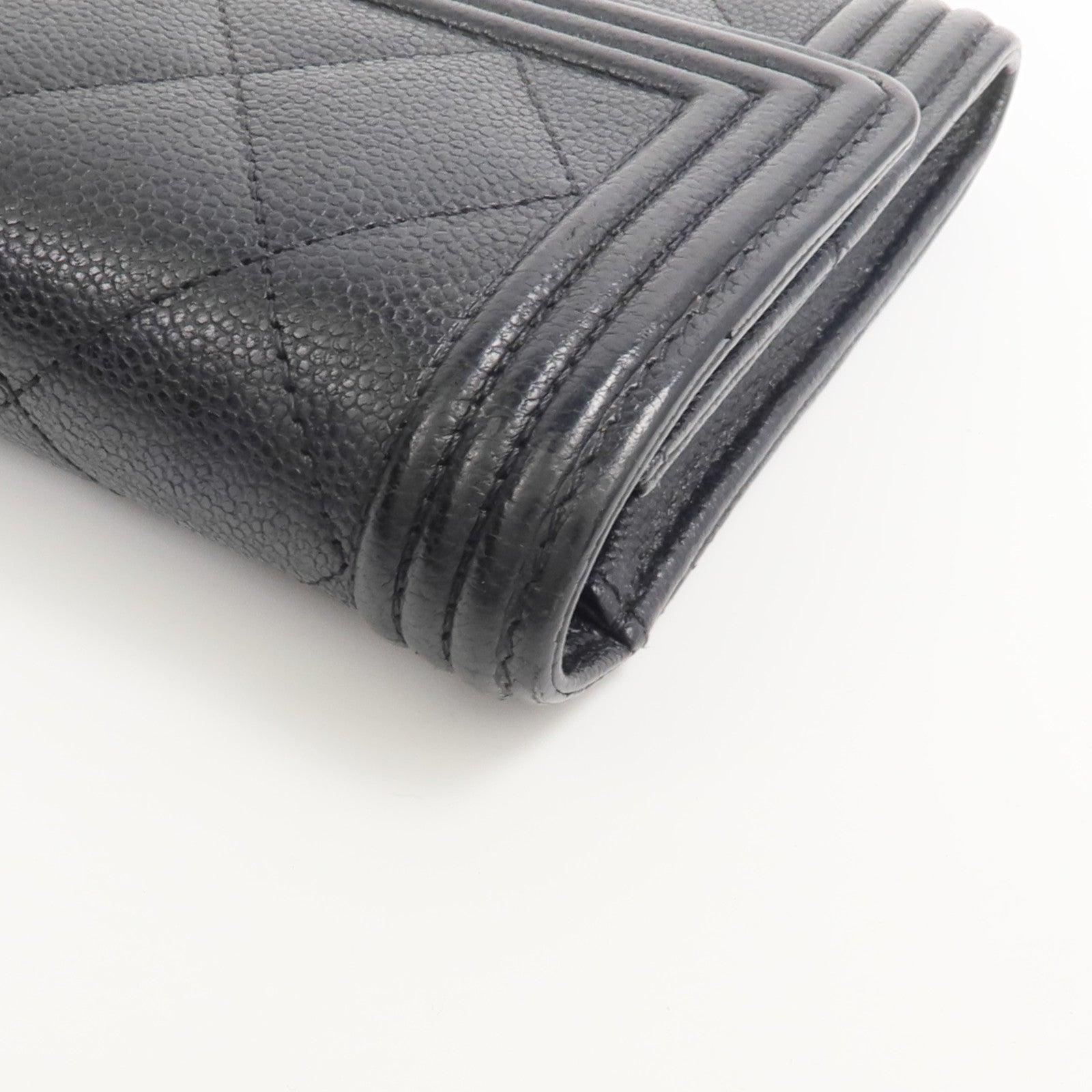 CHANEL 牛皮皮革Boy Long Wallet長錢包