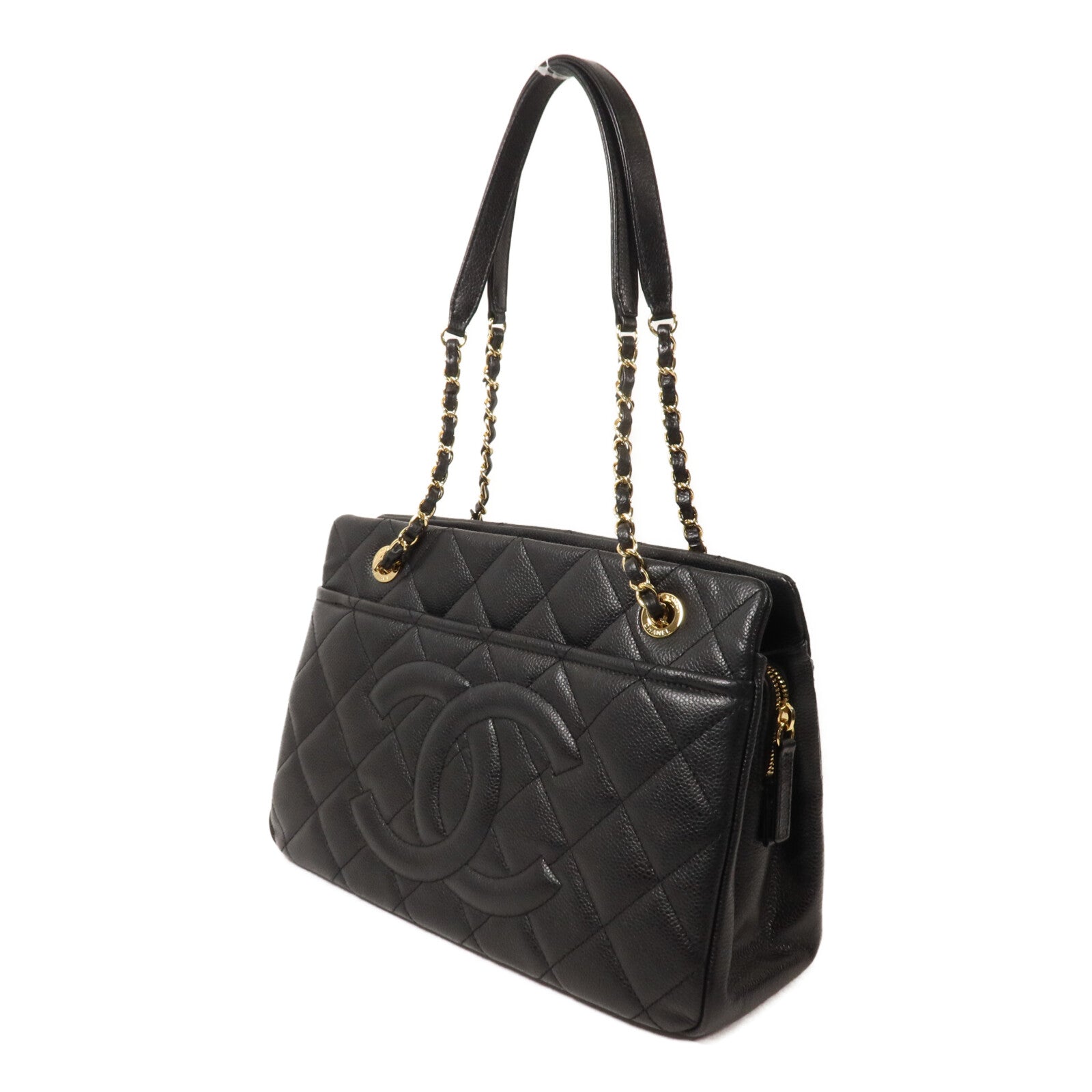 CHANEL 牛皮皮革CC Timeless鏈帶肩背袋