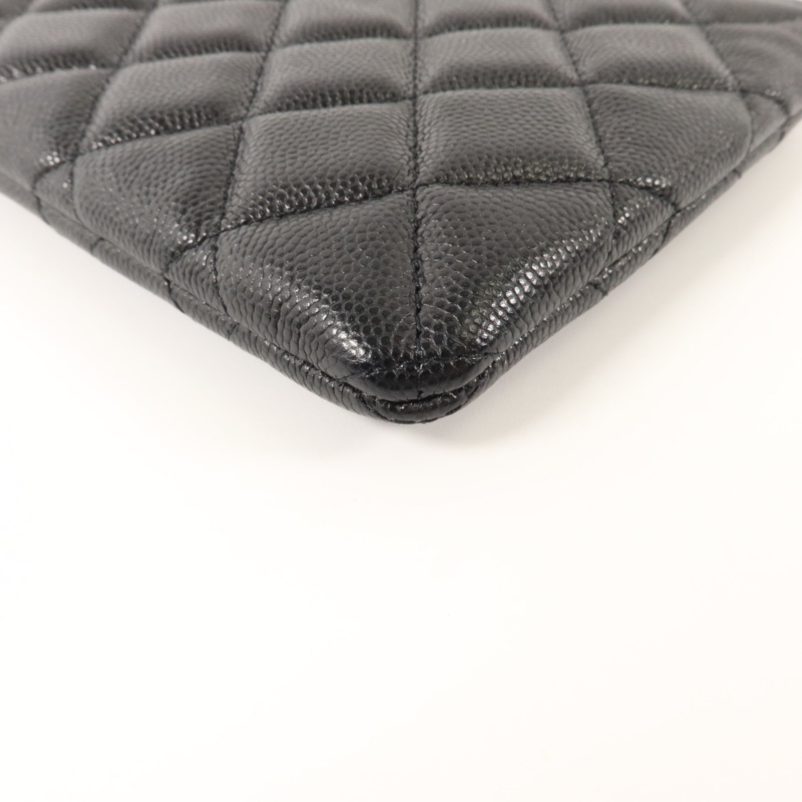 CHANEL 牛皮皮革Classic Zipped Pouch金扣小袋