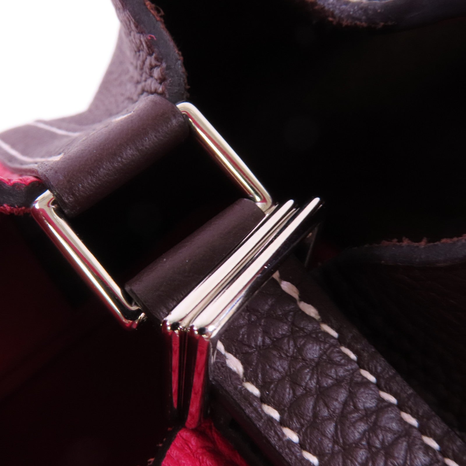 HERMES Clemence皮革Picotin MM銀扣手挽袋