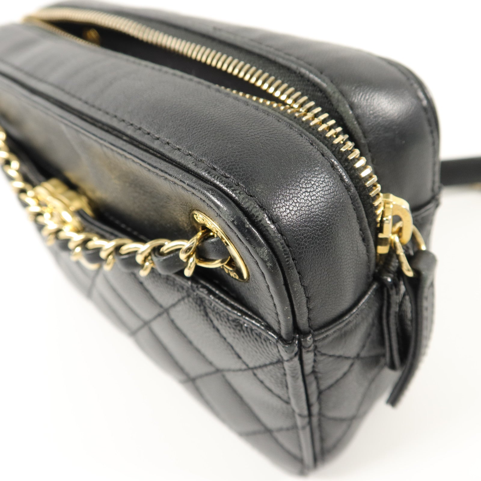 CHANEL 牛皮皮革Chain Shoulder鏈帶肩背袋