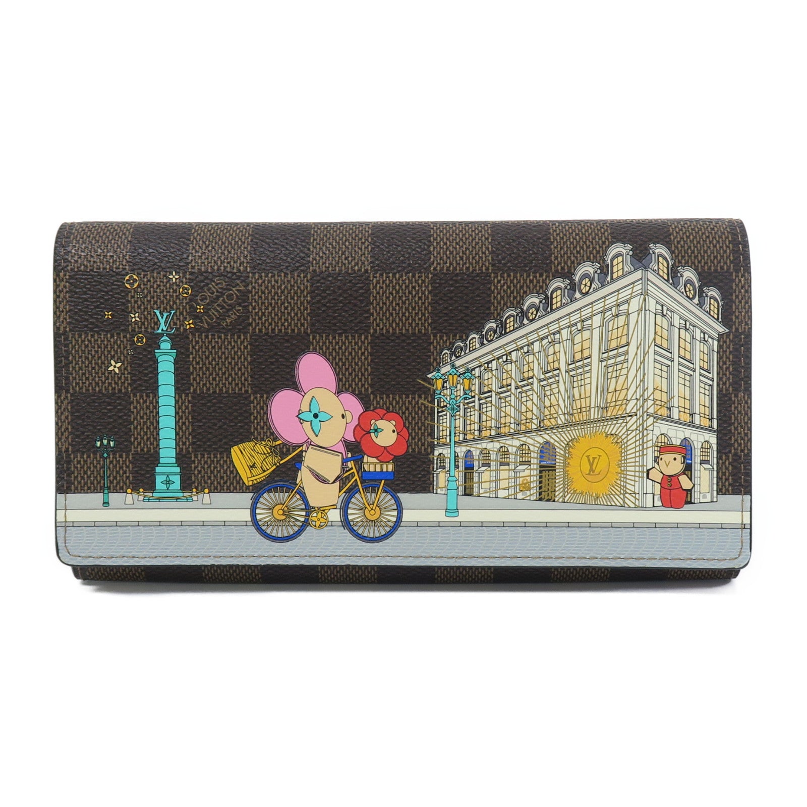 LOUIS VUITTON **【激減優惠】Damier Sarah Wallet金扣長錢包彩色