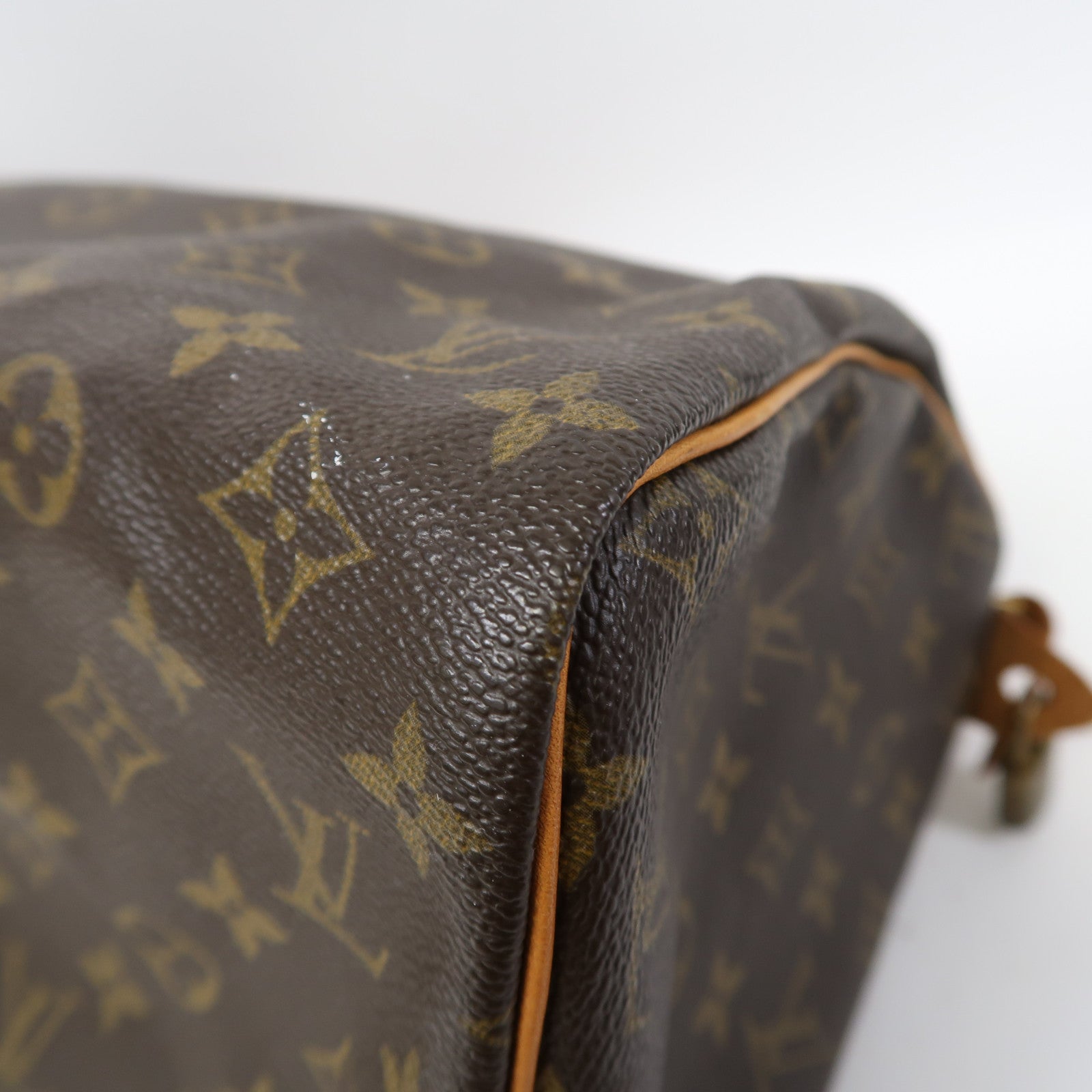 LOUIS VUITTON Monogram Speedy 30金扣手挽袋啡色