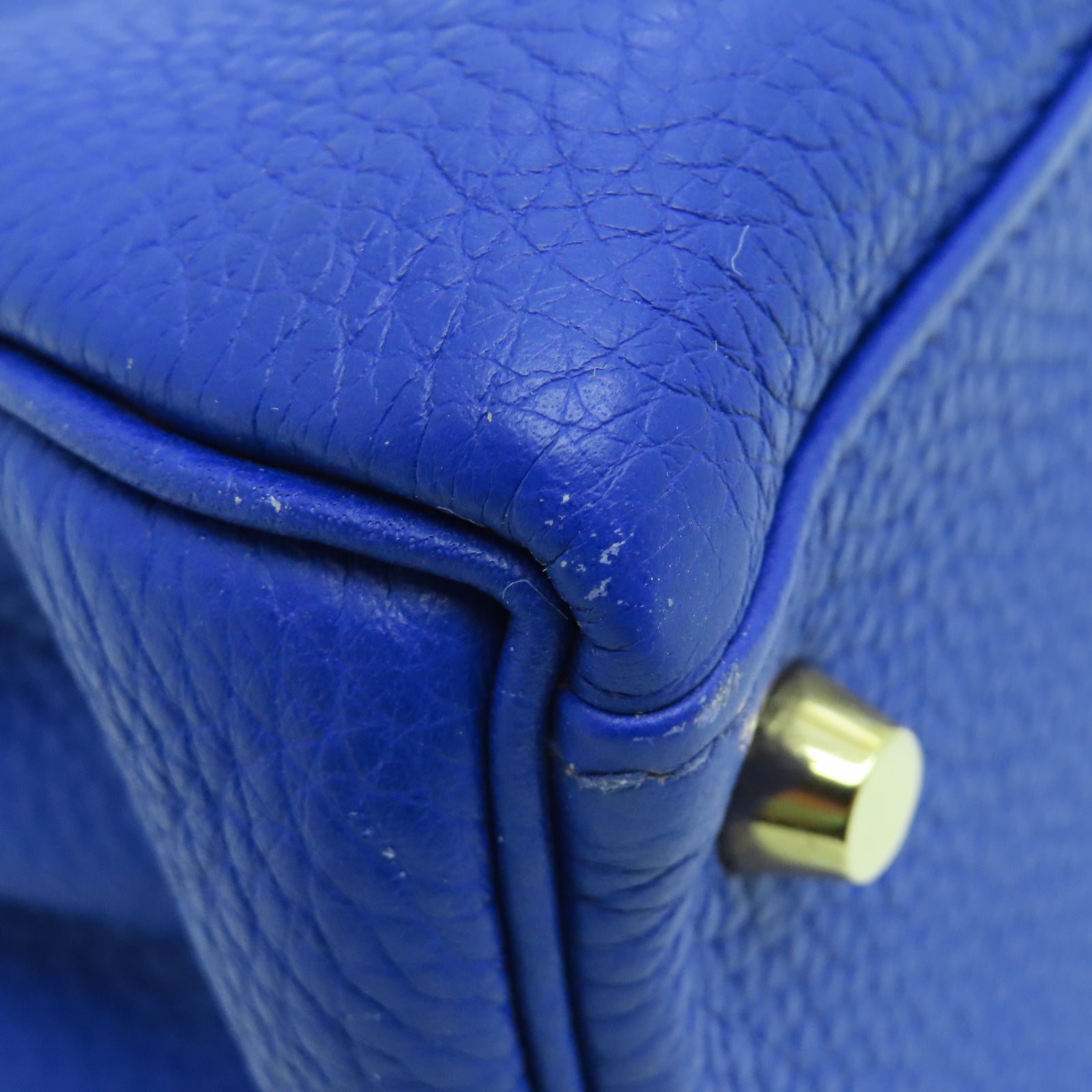 HERMES Taurillon Clemence皮革Kelly 28手挽袋蓝色