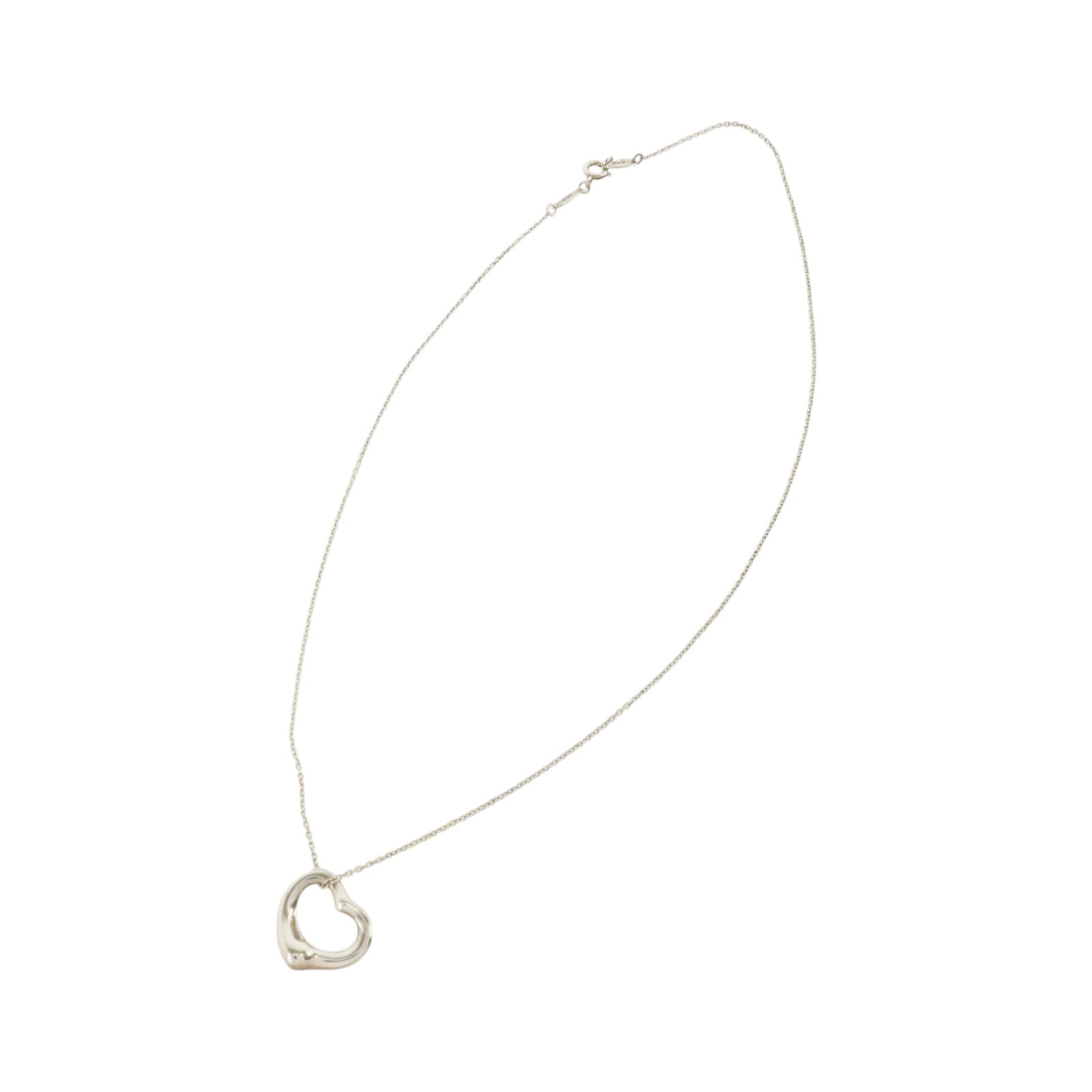 TIFFANY＆CO 925純銀Elsa Peretti Open Heart Necklace項鏈