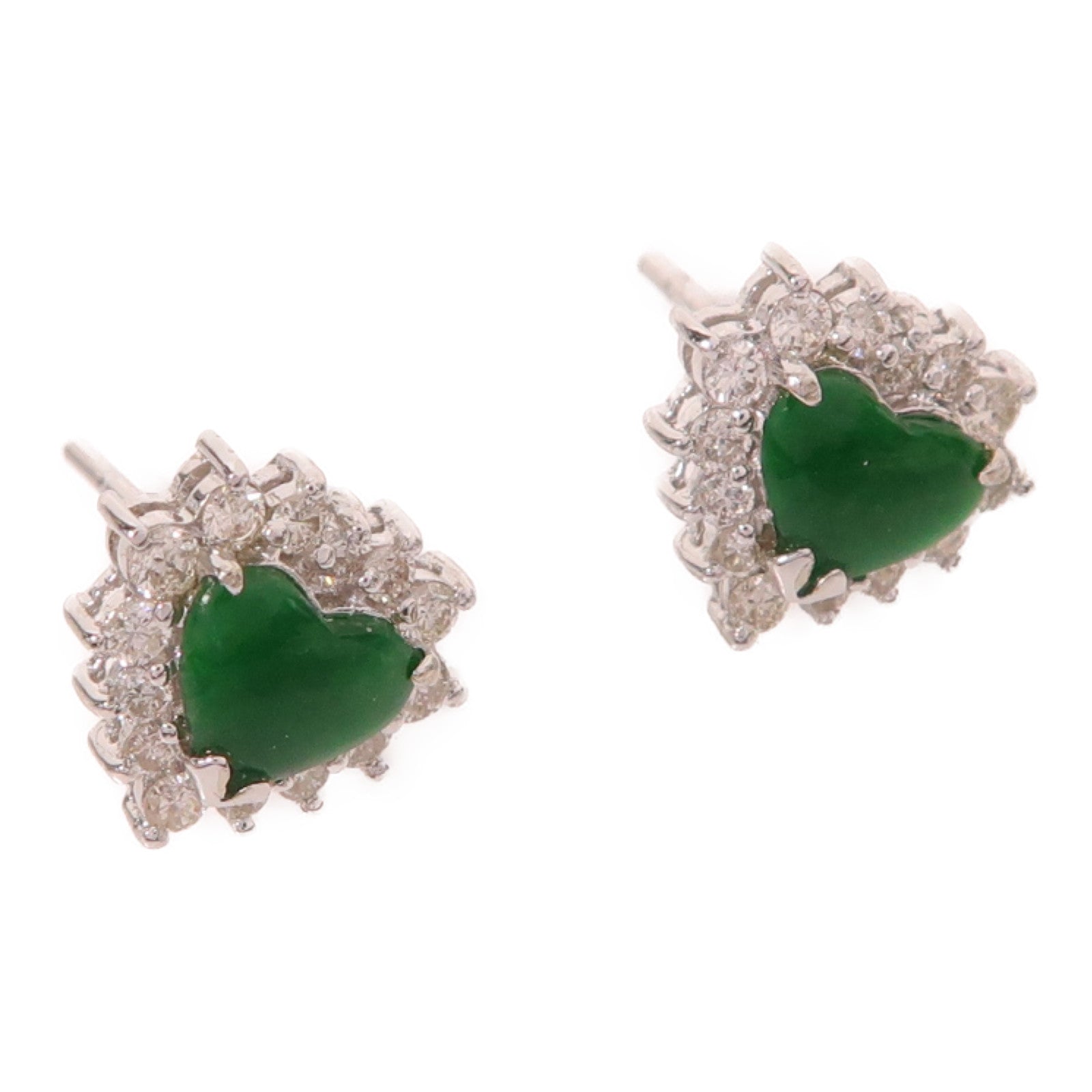 JEWELRY 18K白金Jade Earrings耳環