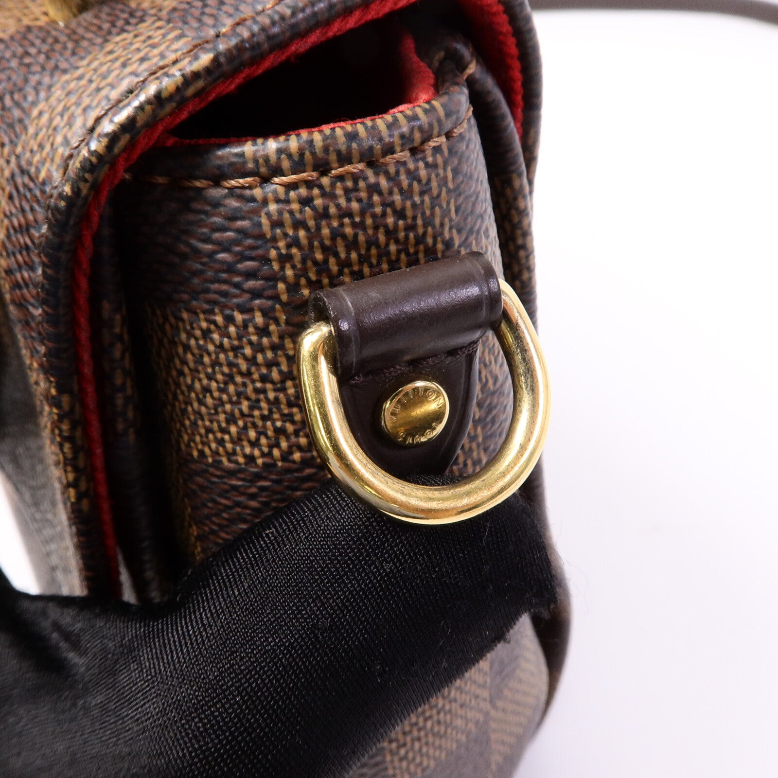 LOUIS VUITTON Damier Croisette金扣手挽肩背兩用袋