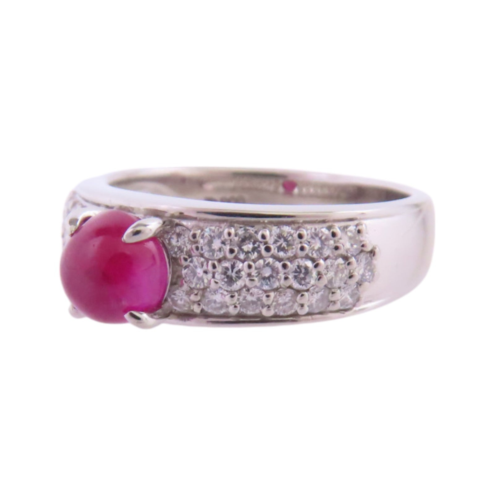 JEWELRY (PRICE DOWN) Ruby Diamond Ring US#6.75 PT900 Platinum