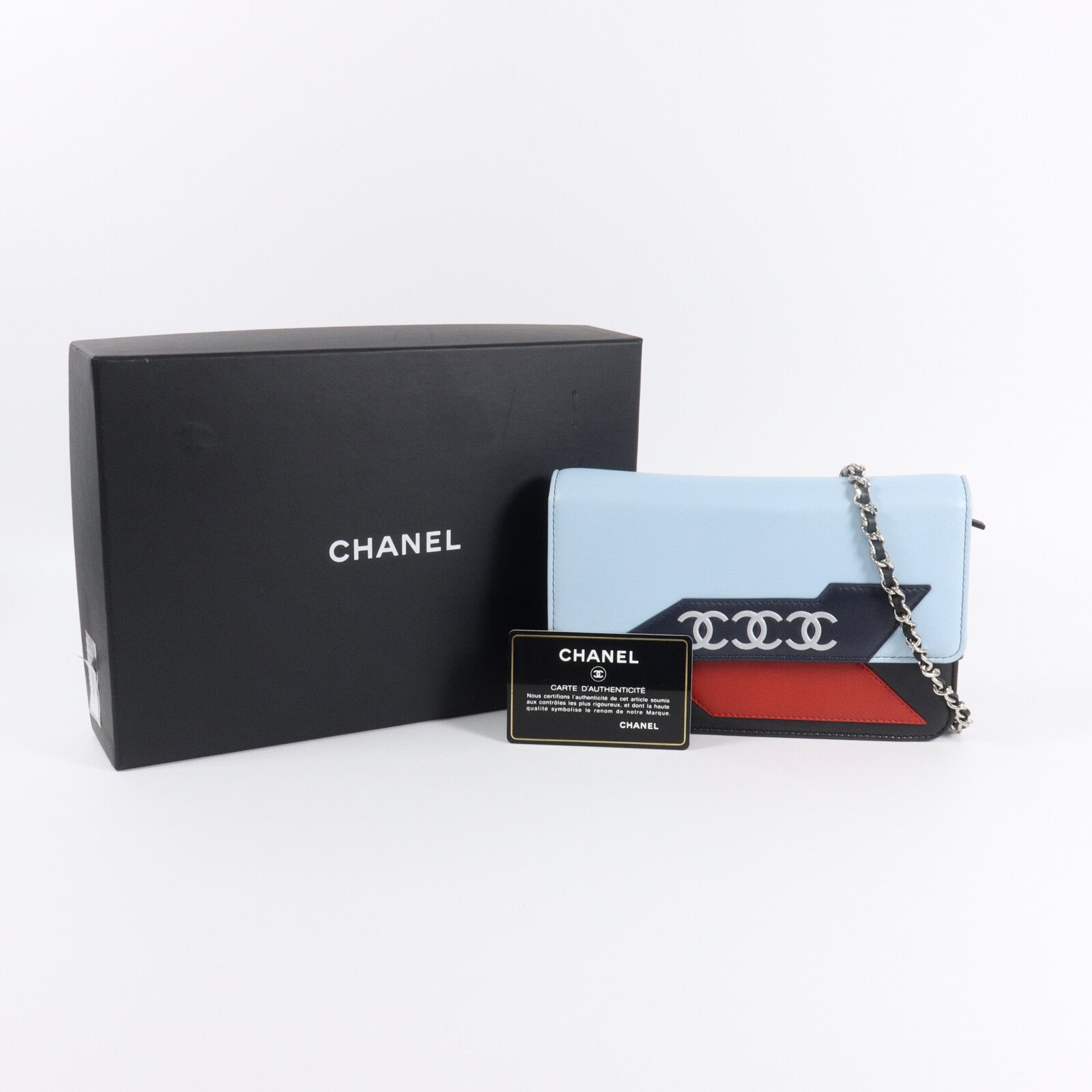 CHANEL 羊皮皮革WOC Wallet On Chain鏈帶肩背袋