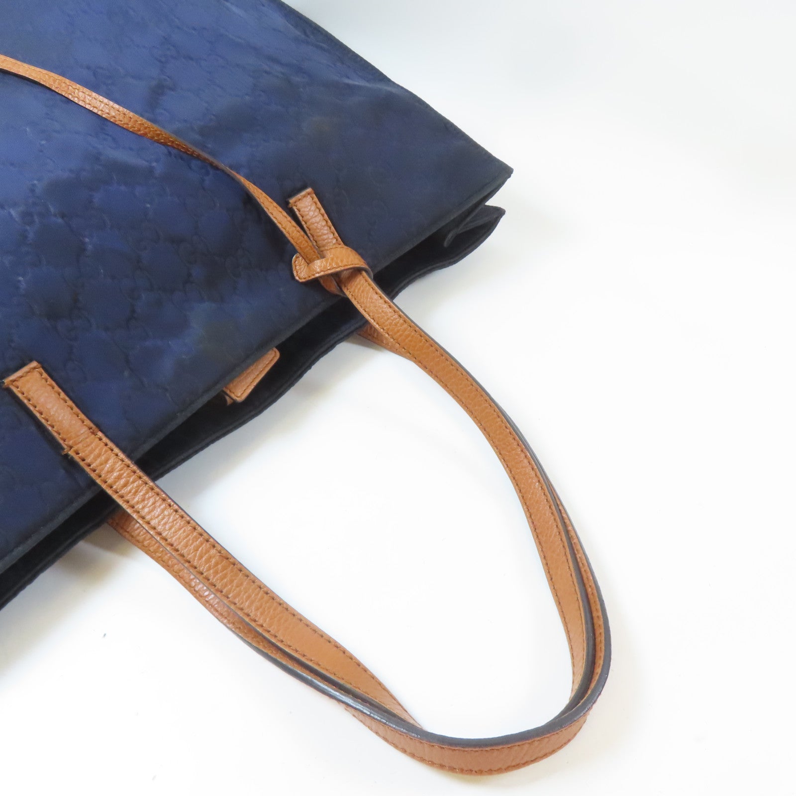 GUCCI 尼龍Guccissima Medium Tote手挽袋深藍色
