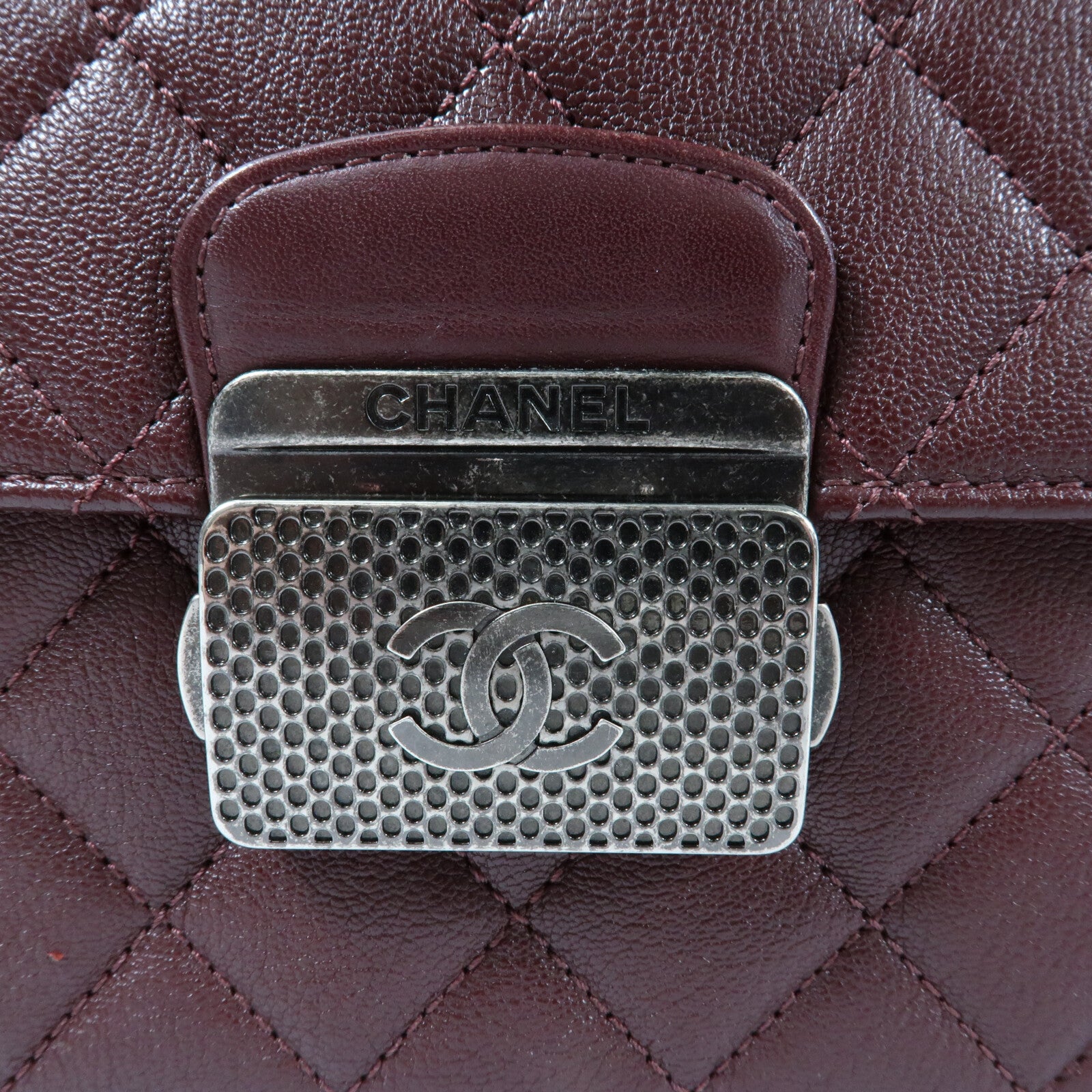 CHANEL 牛皮皮革CC University Flap Bag鏈帶手挽肩背兩用袋