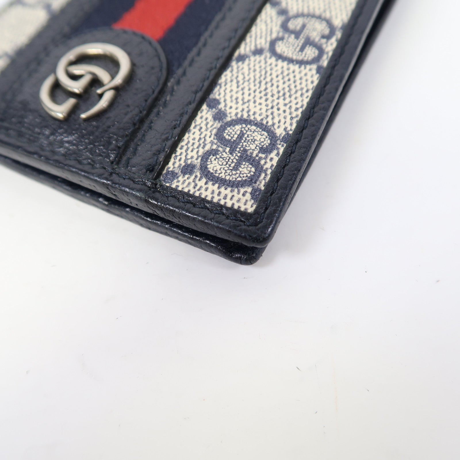GUCCI 塗層帆布Wallet錢包藍色
