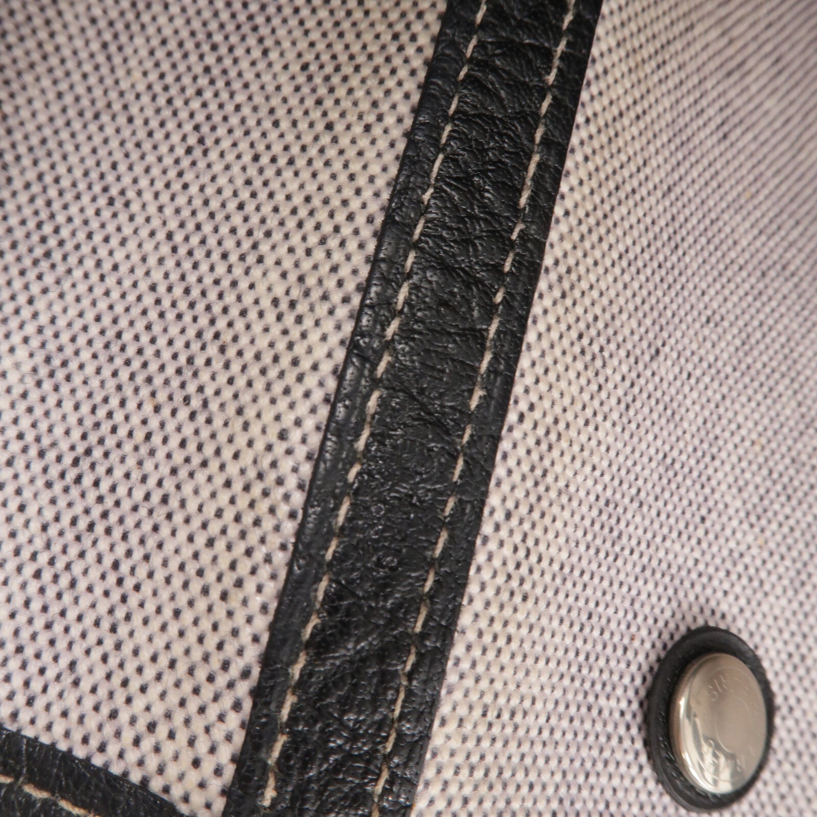 HERMES Toile H帆布Garden Party PM手挽袋Noir