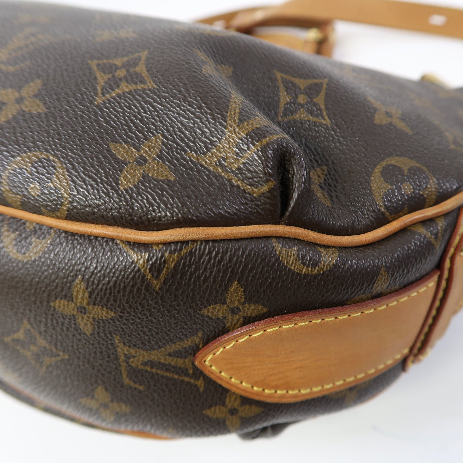 LOUIS VUITTON Monogram Tulum GM金扣肩背袋啡色