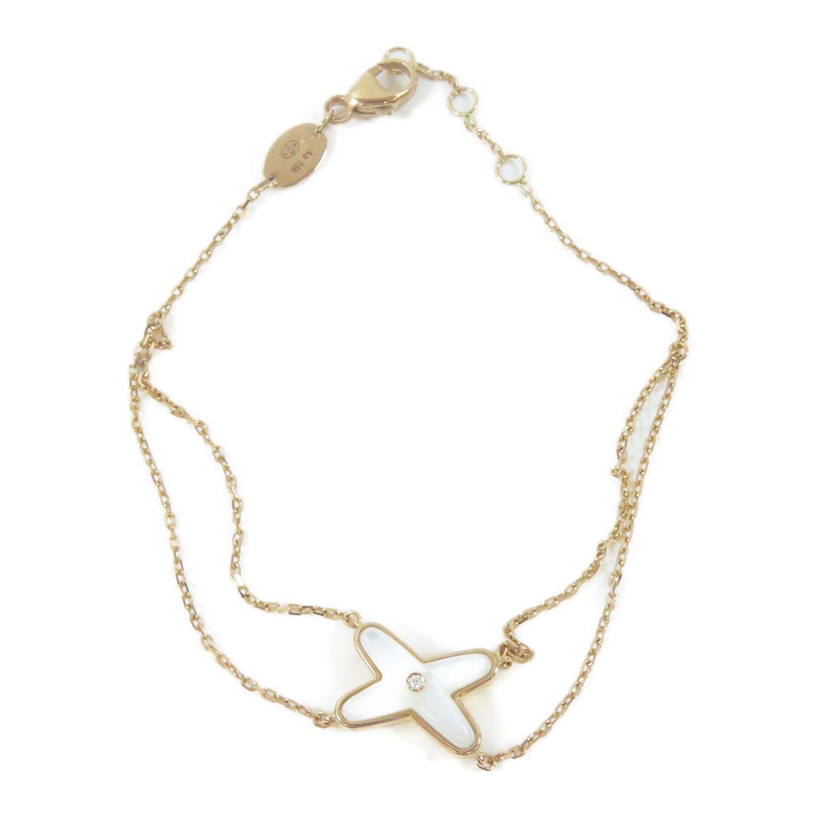 Chaumet 18K玫瑰金Jeux de Liens Bracelet手鏈#16.5cm