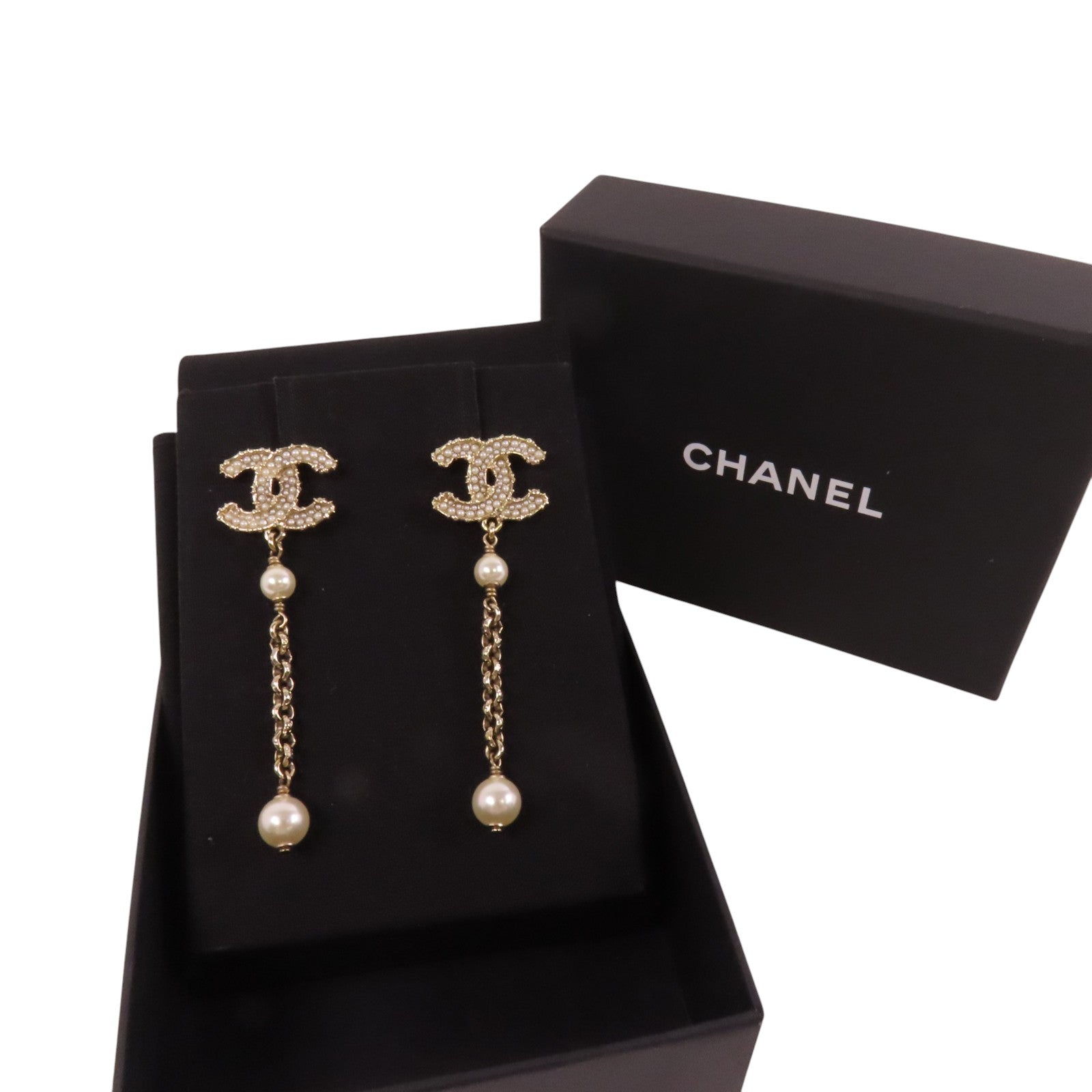 CHANEL 金屬/仿珍珠Earrings銀扣耳環