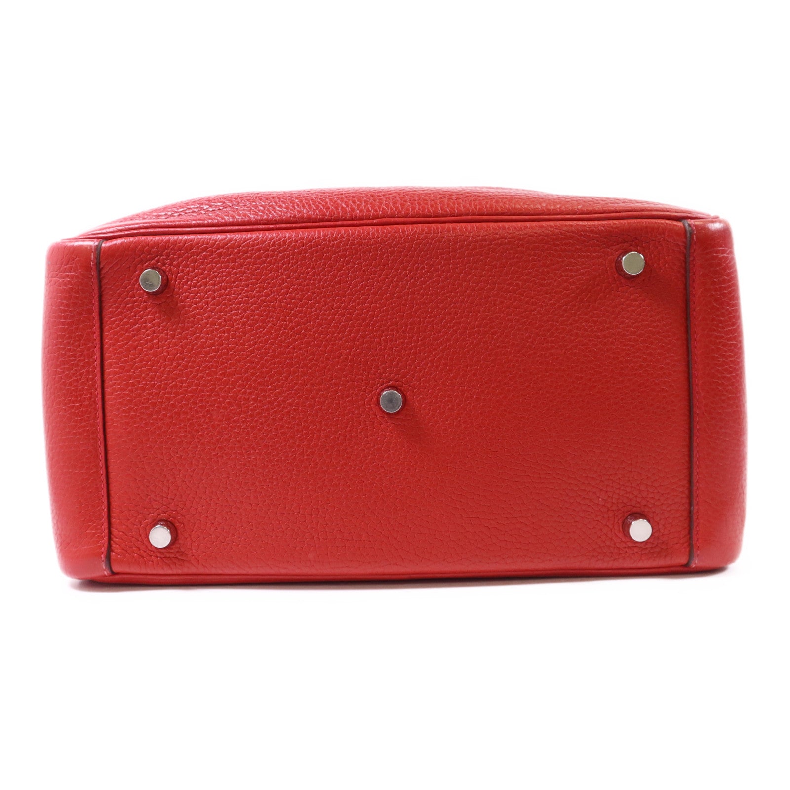 HERMES Clemence皮革Lindy 30銀扣手挽肩背兩用袋Rose Jaipur