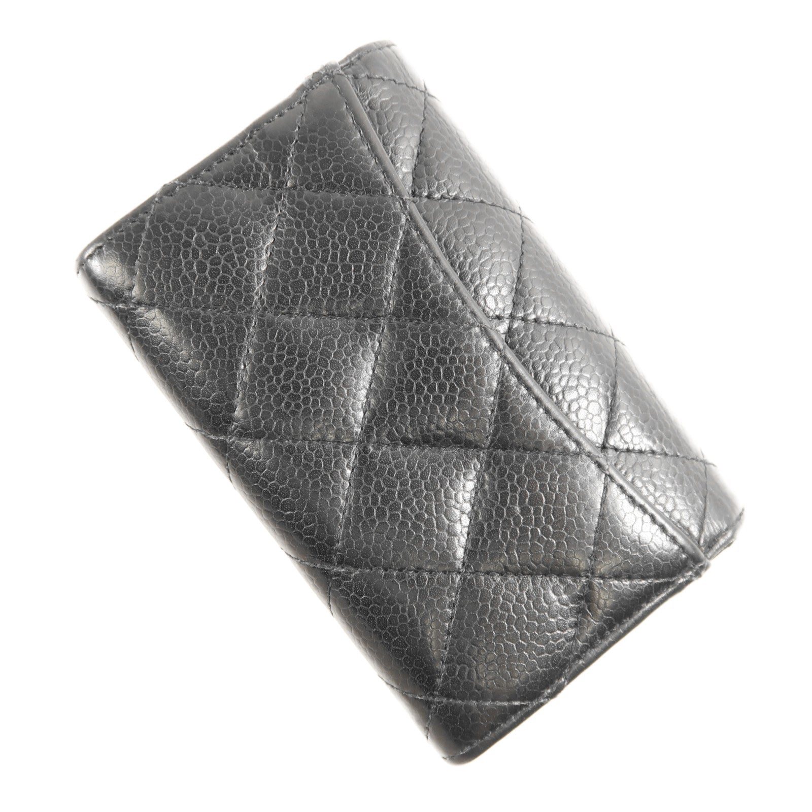 CHANEL 牛皮皮革Card Case銀扣卡片套