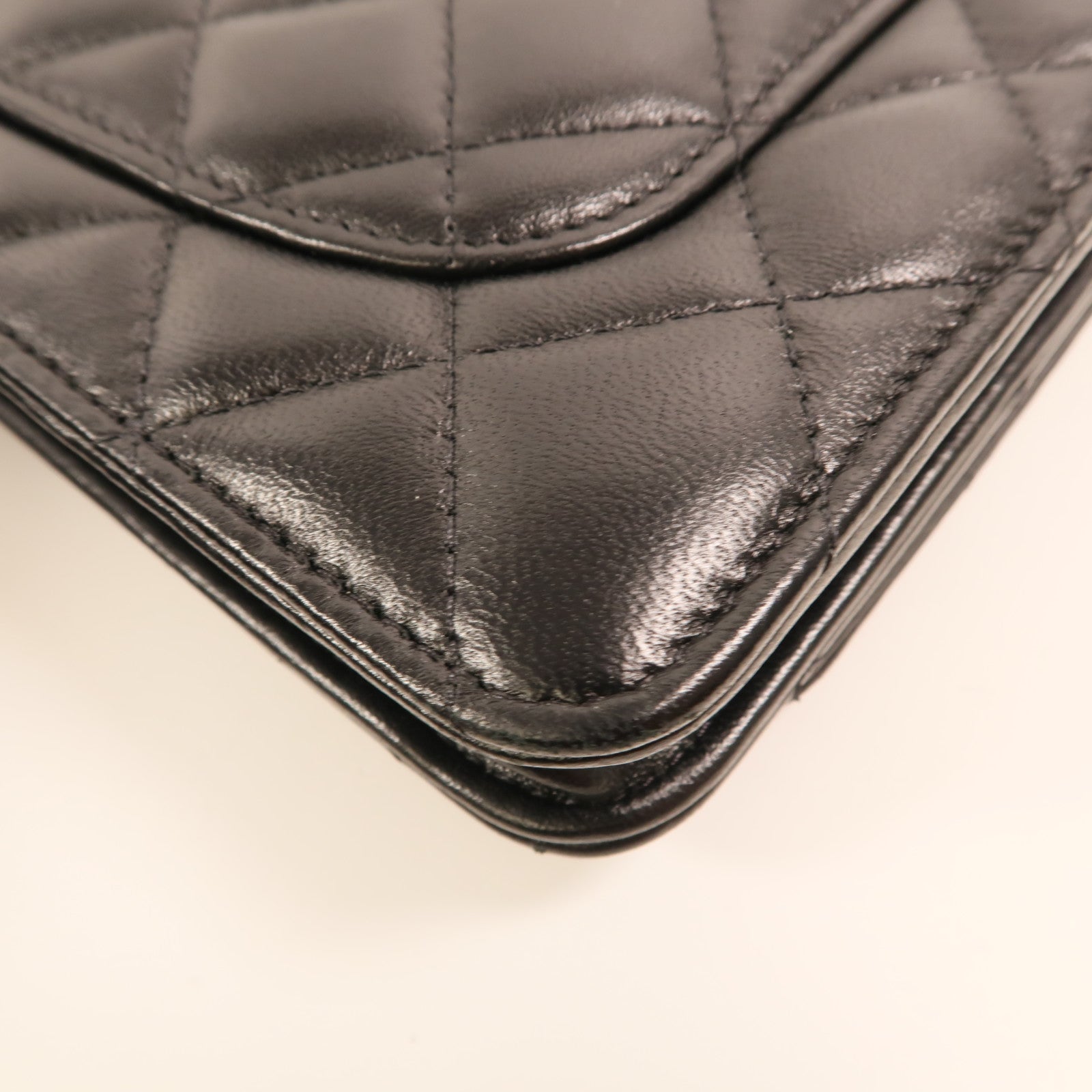 CHANEL 羊皮皮革WOC Wallet On Chain金扣鏈帶肩背袋