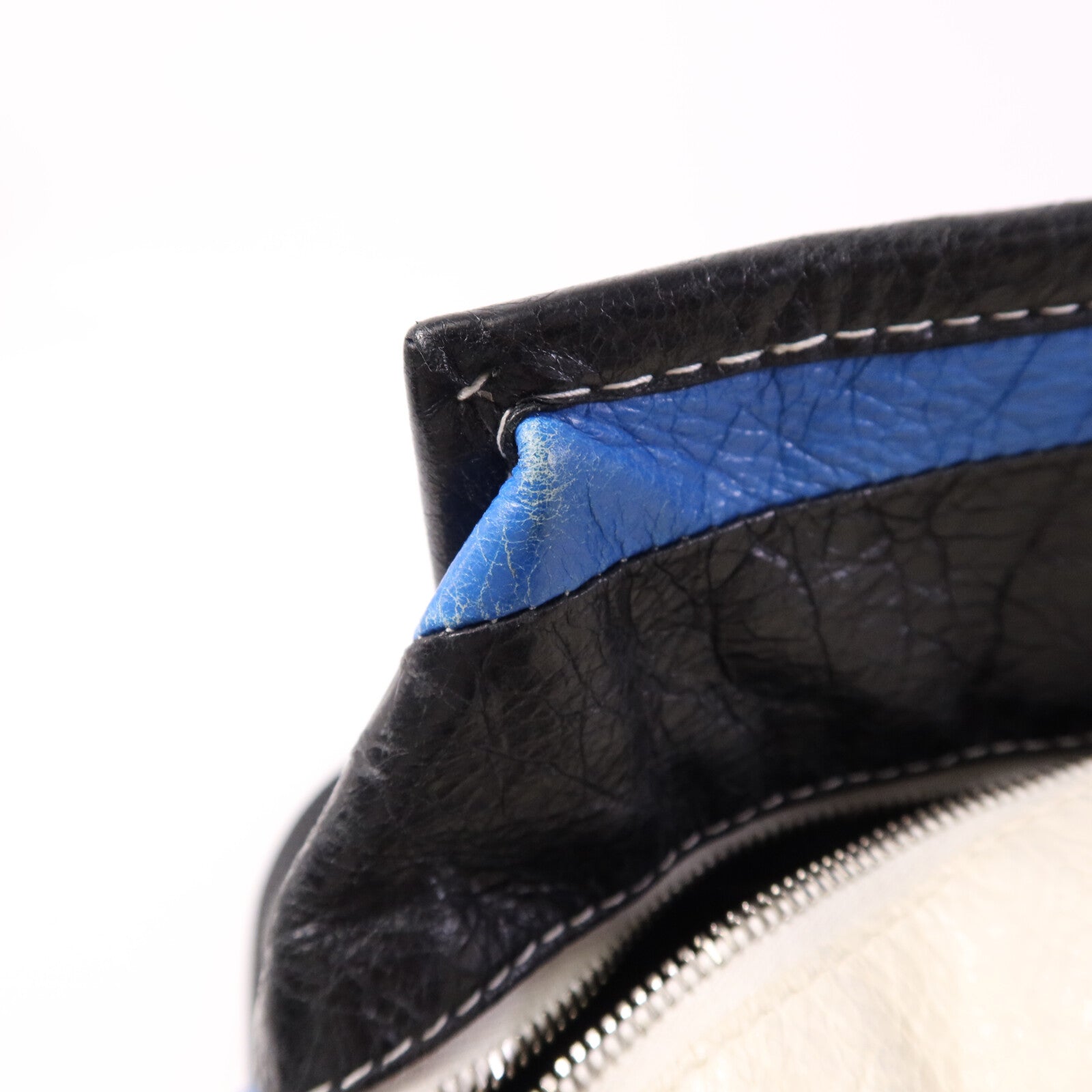 BALENCIAGA 牛皮皮革Bazaar Shopper銀扣手挽肩背兩用袋