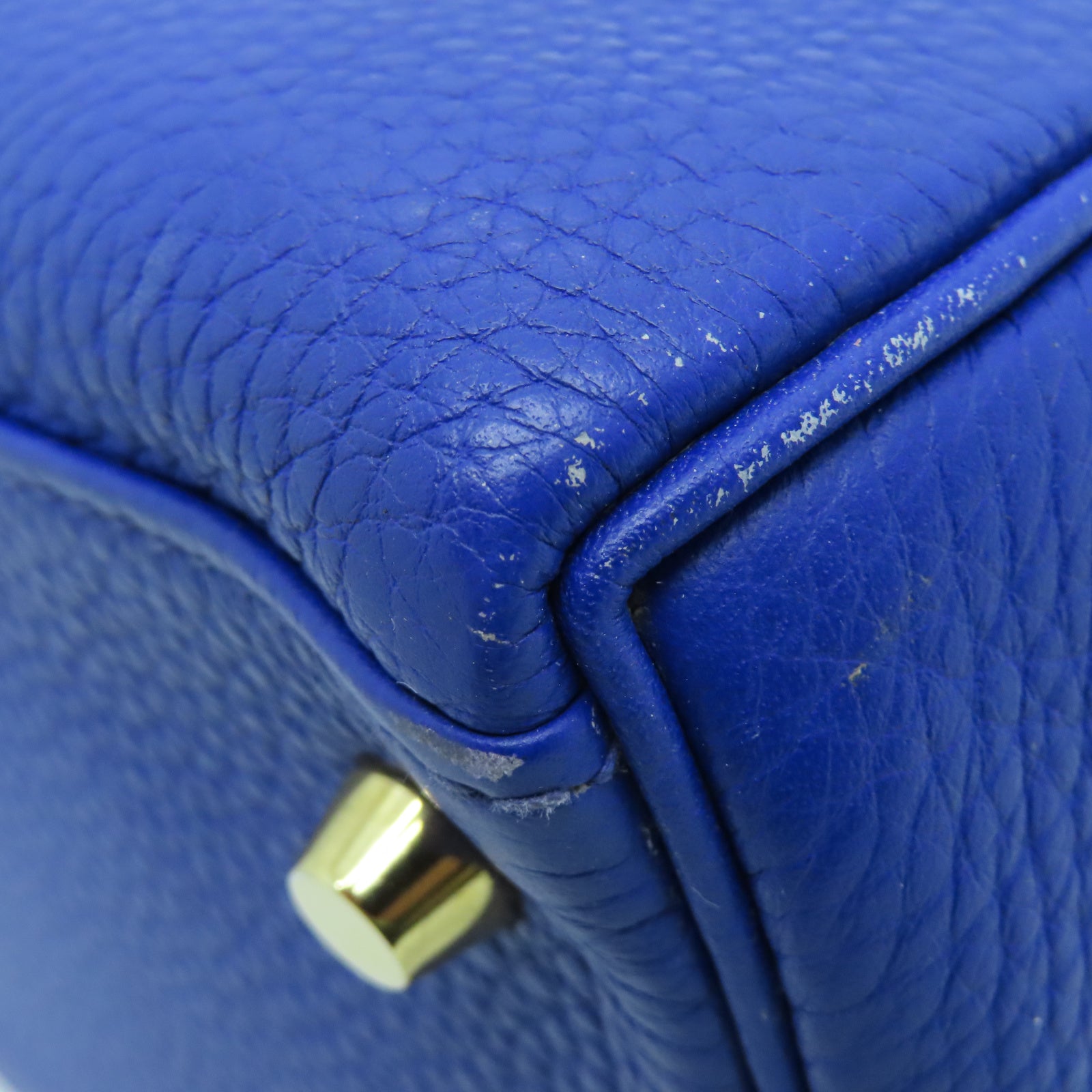 HERMES Taurillon Clemence皮革Kelly 28手挽袋蓝色