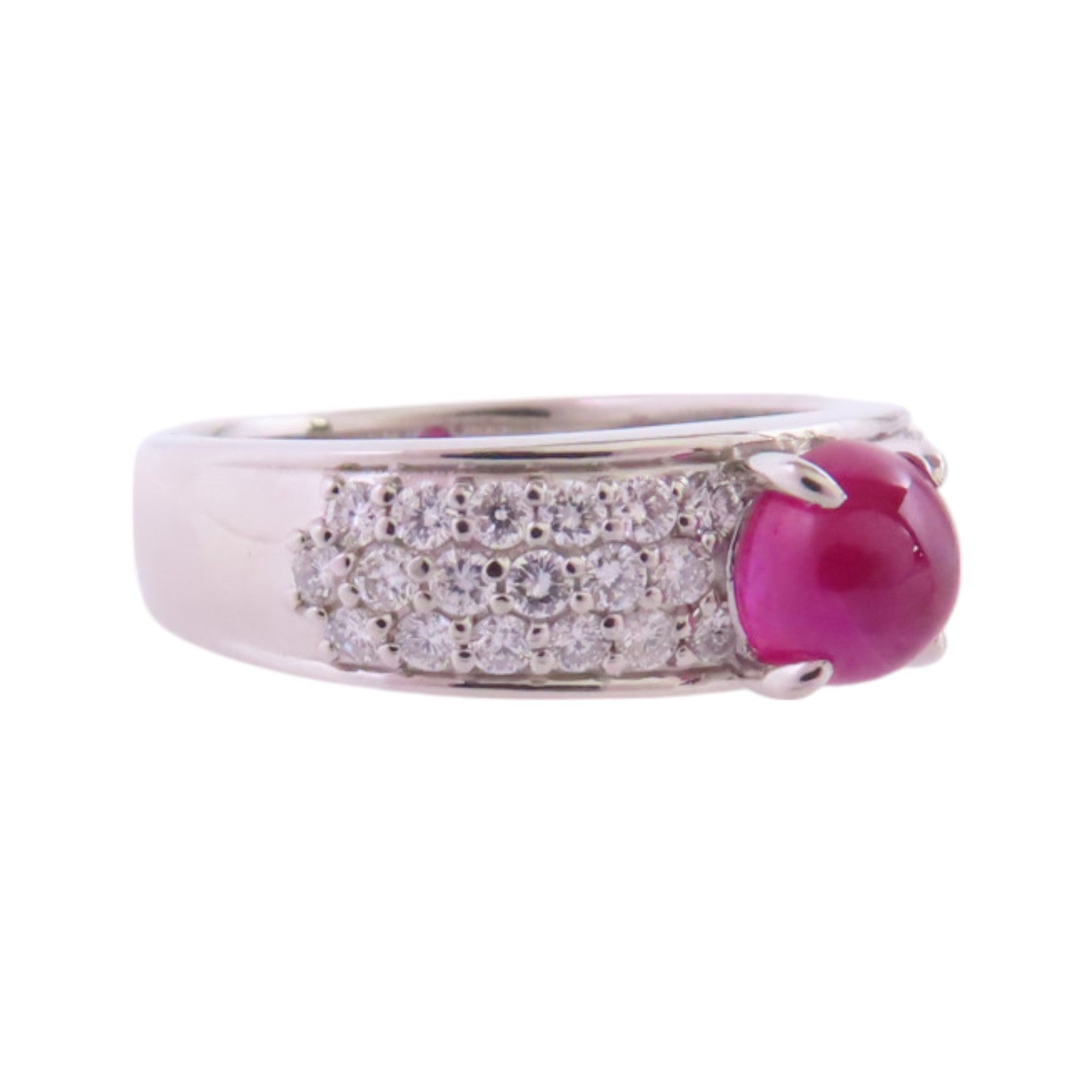 JEWELRY (PRICE DOWN) Ruby Diamond Ring US#6.75 PT900 Platinum