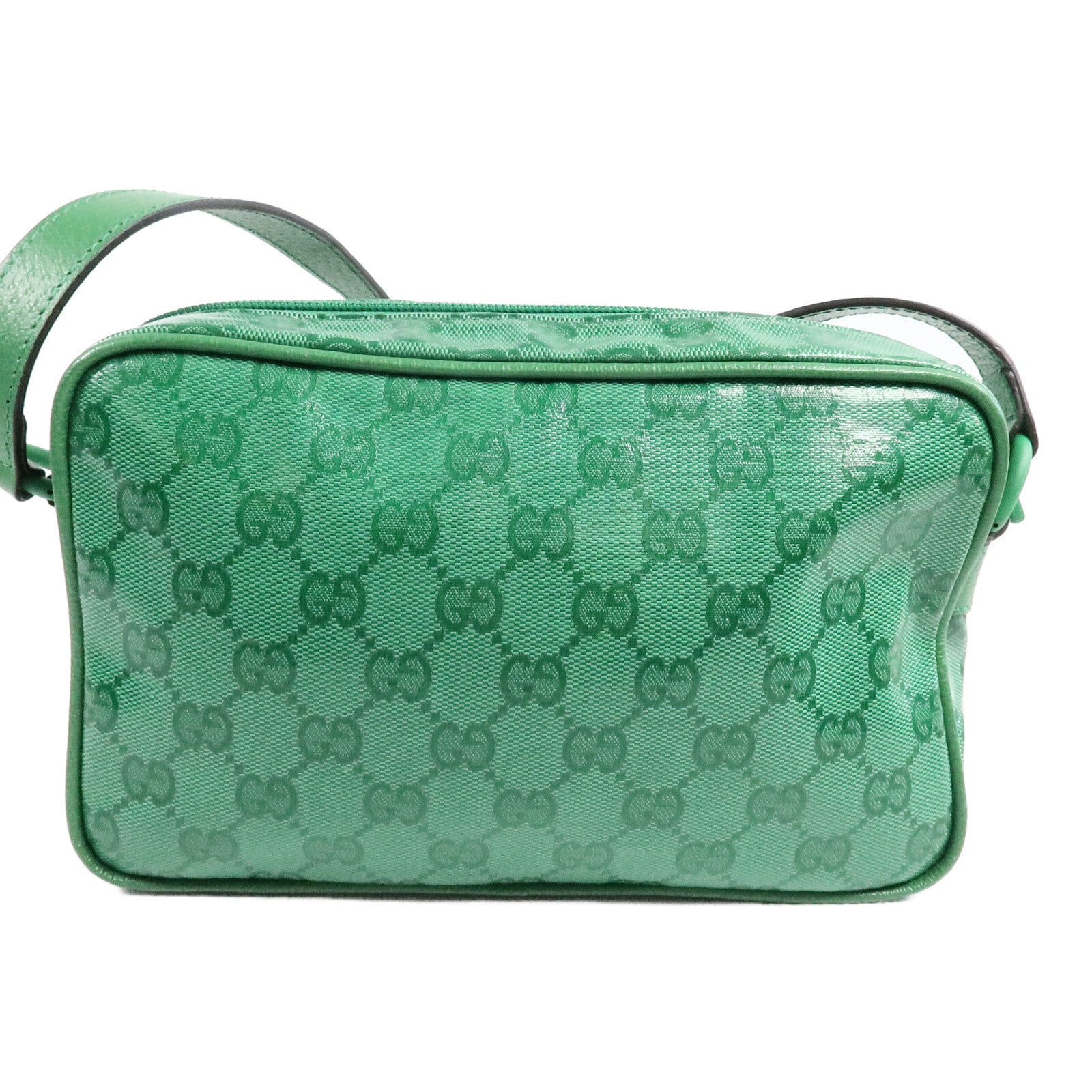 GUCCI 漆皮皮革GG Crystal Mini Shoulder Bag肩背袋