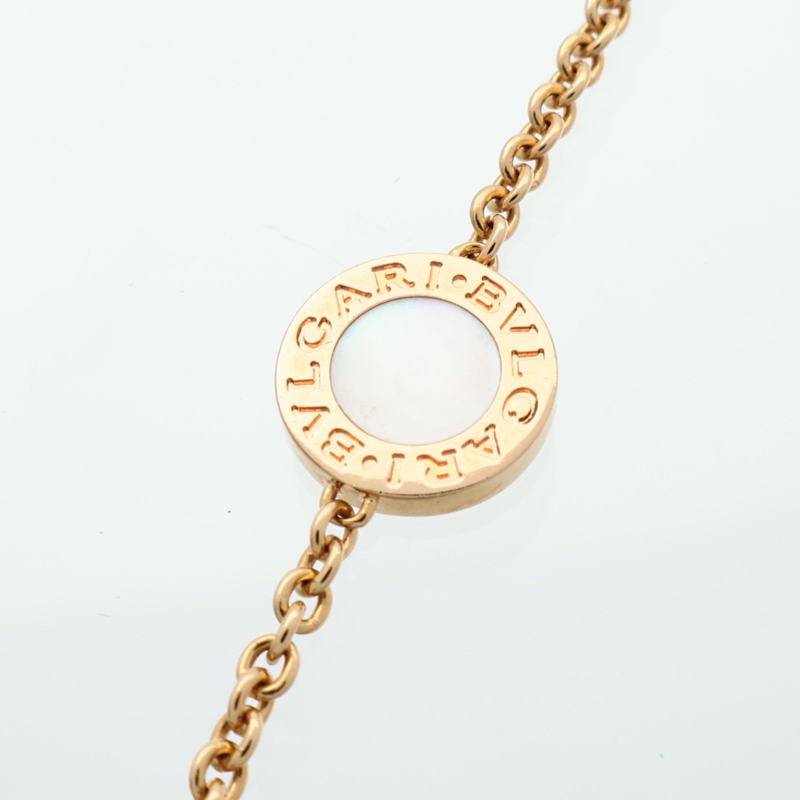 BVLGARI 18K玫瑰金Bvlgari Necklace縞瑪瑙項鍊