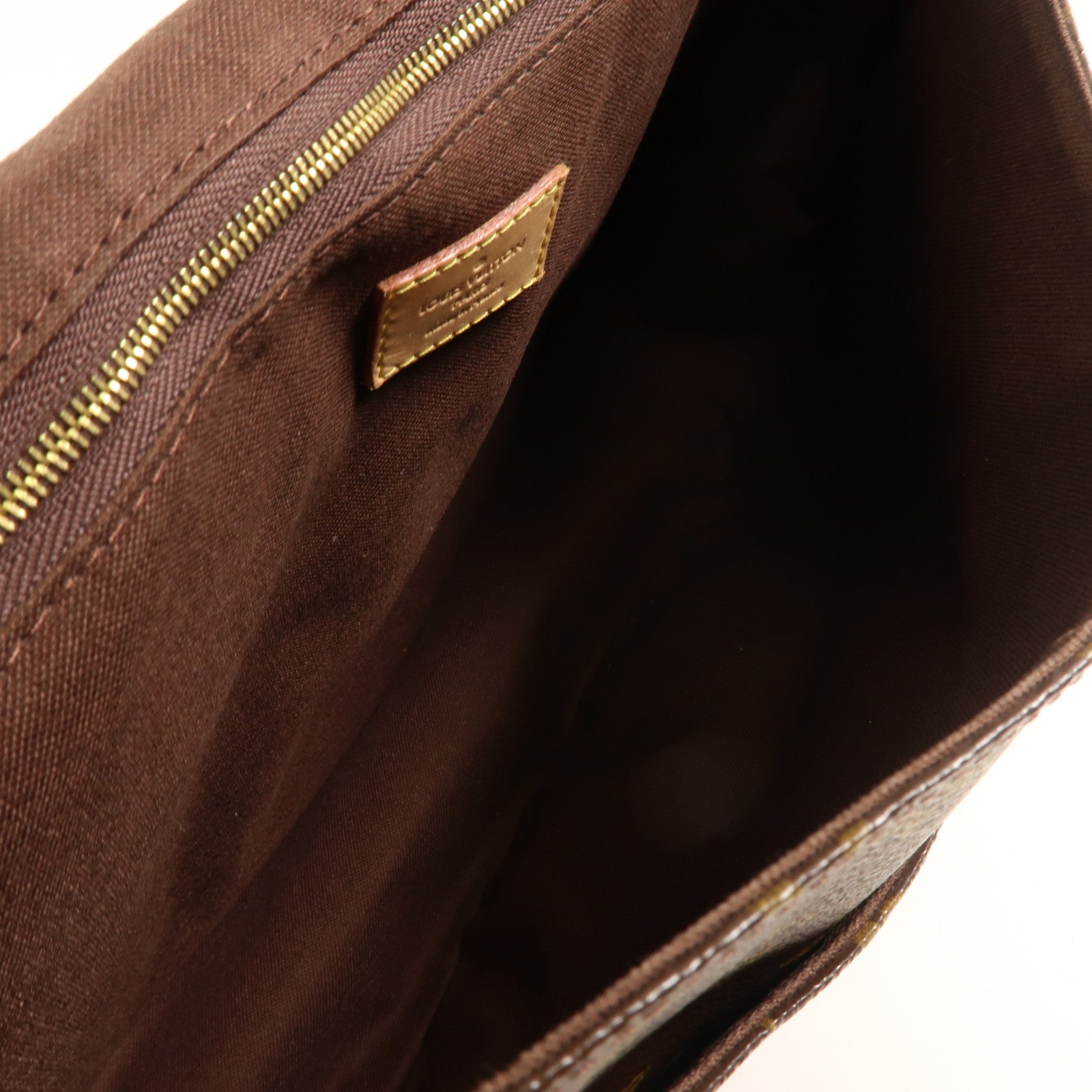 LOUIS VUITTON Monogram Menilmontant MM金扣肩背袋棕色