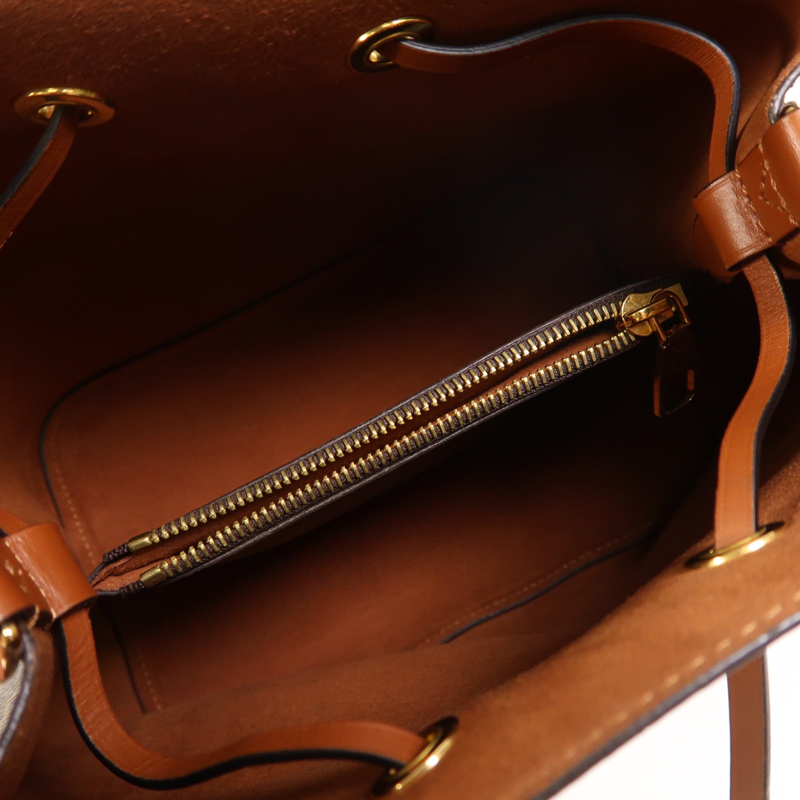 LOUIS VUITTON Monogram NeoNoe MM金扣肩背袋棕色