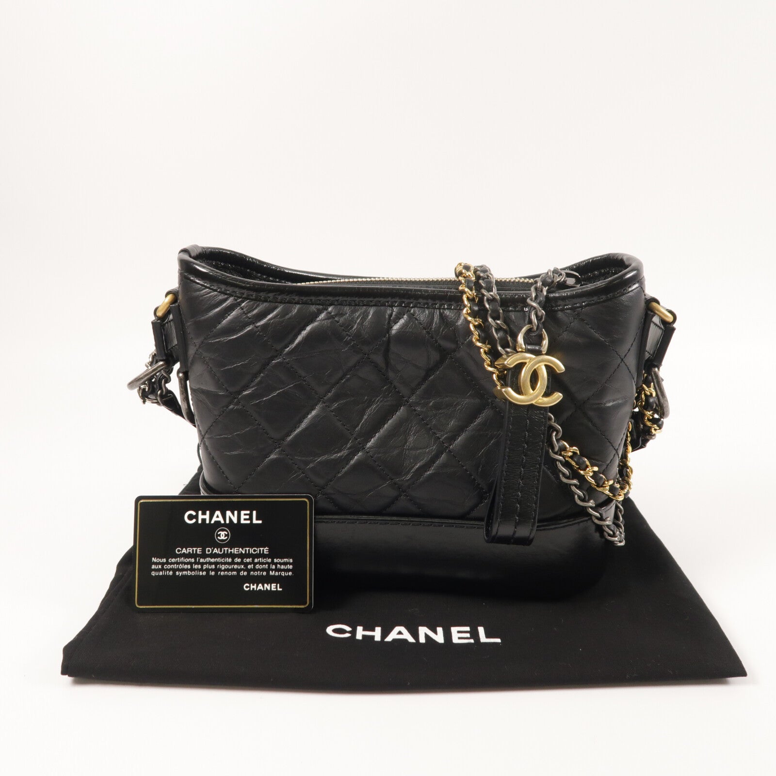 CHANEL 牛皮皮革Gabrielle Small鏈帶肩背袋