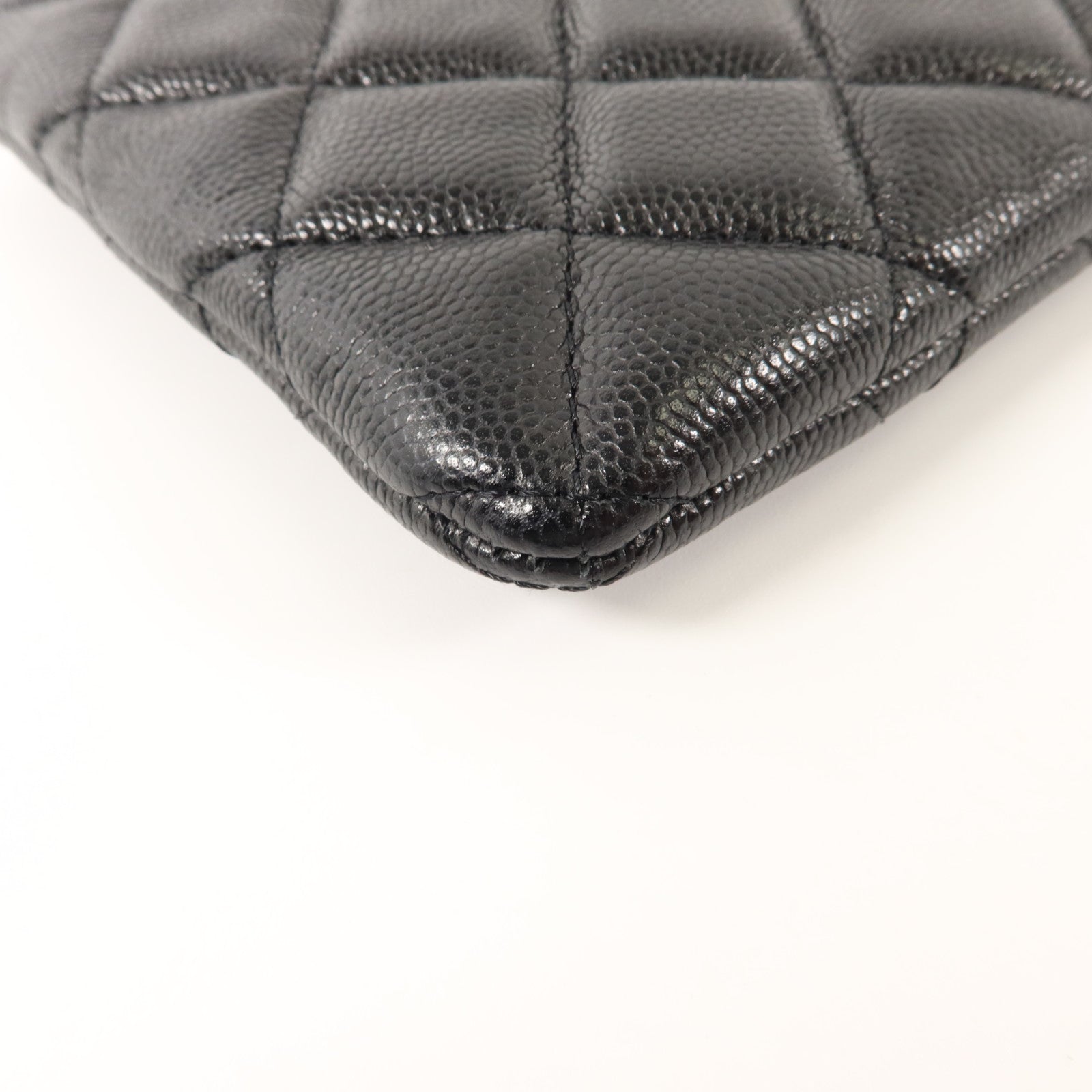CHANEL 牛皮皮革Classic Zipped Pouch金扣小袋