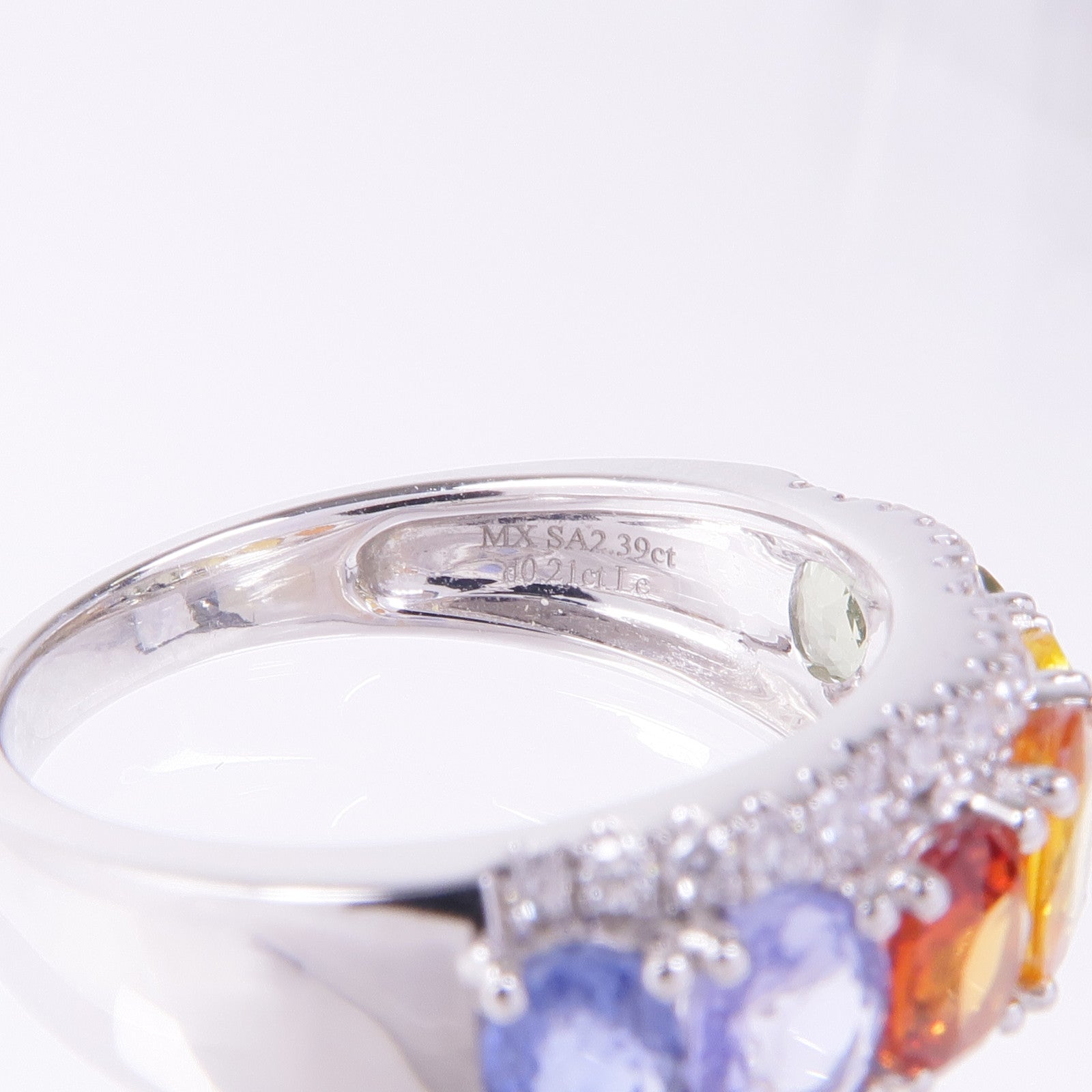 JEWELRY 18K白金Sapphire Ring藍寶石戒指US#6