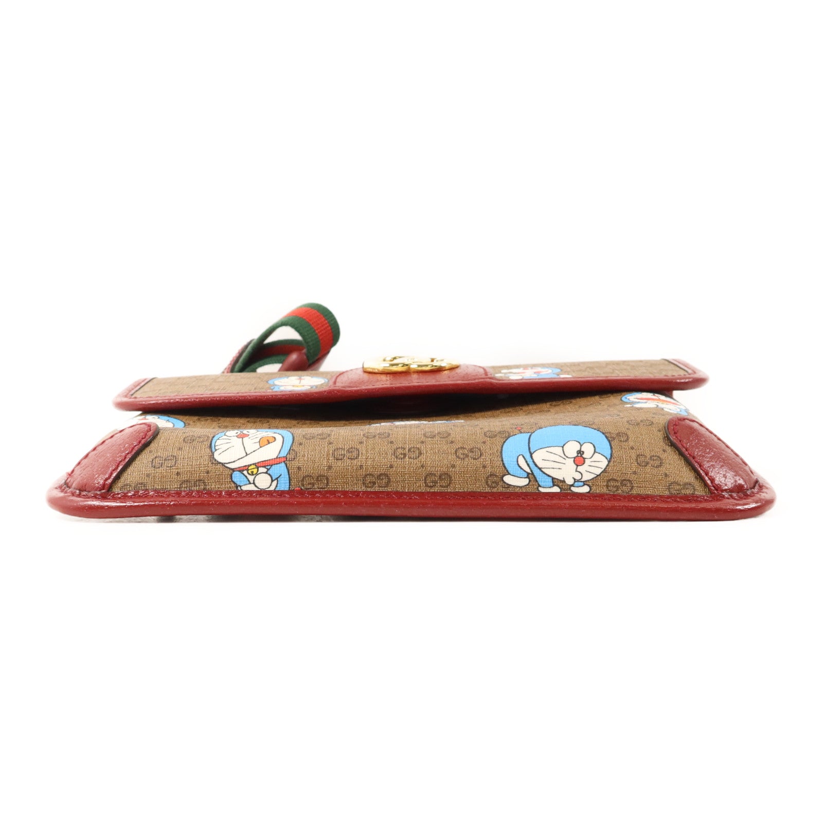 GUCCI 塗層帆布Doraemon X Gucci金扣腰包