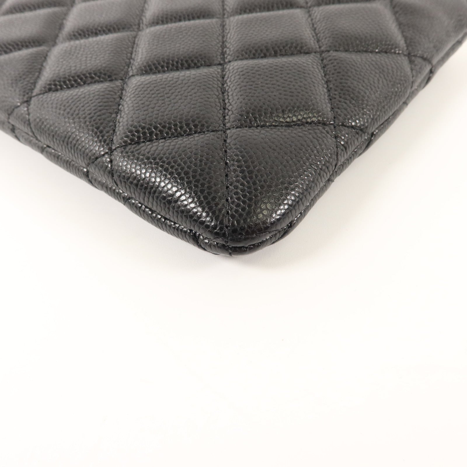 CHANEL 牛皮皮革Classic Zipped Pouch金扣小袋