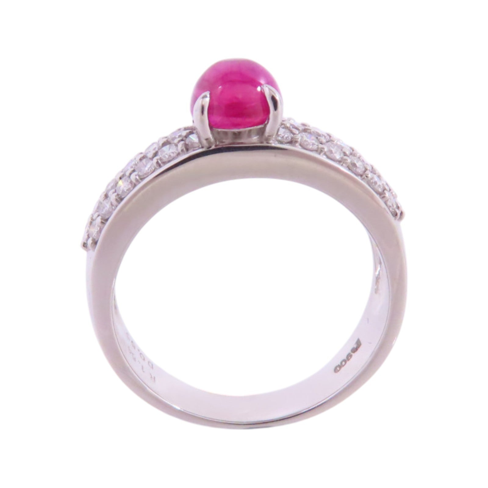 JEWELRY (PRICE DOWN) Ruby Diamond Ring US#6.75 PT900 Platinum