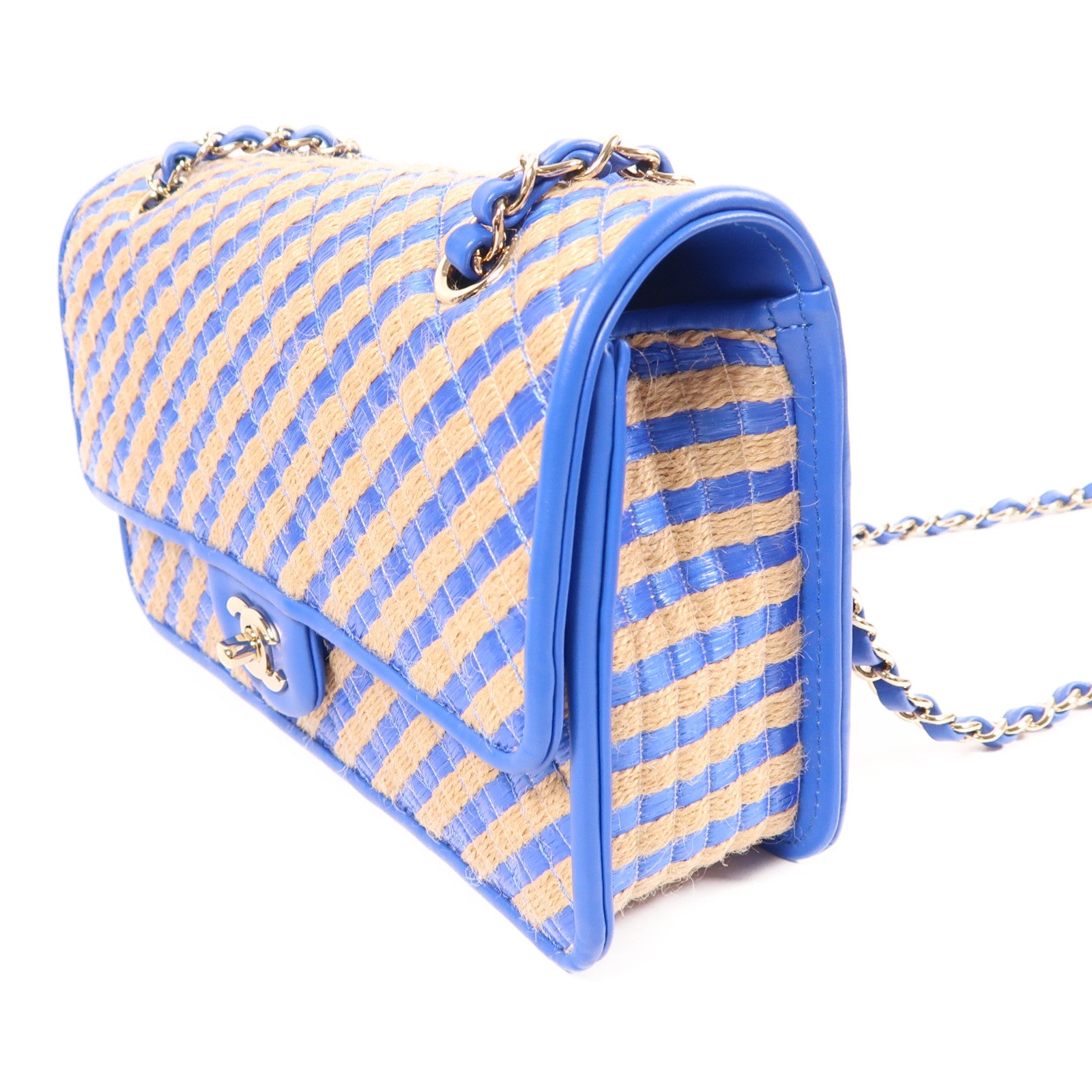 CHANEL 皮革Chain Shoulder金扣鏈帶肩背袋