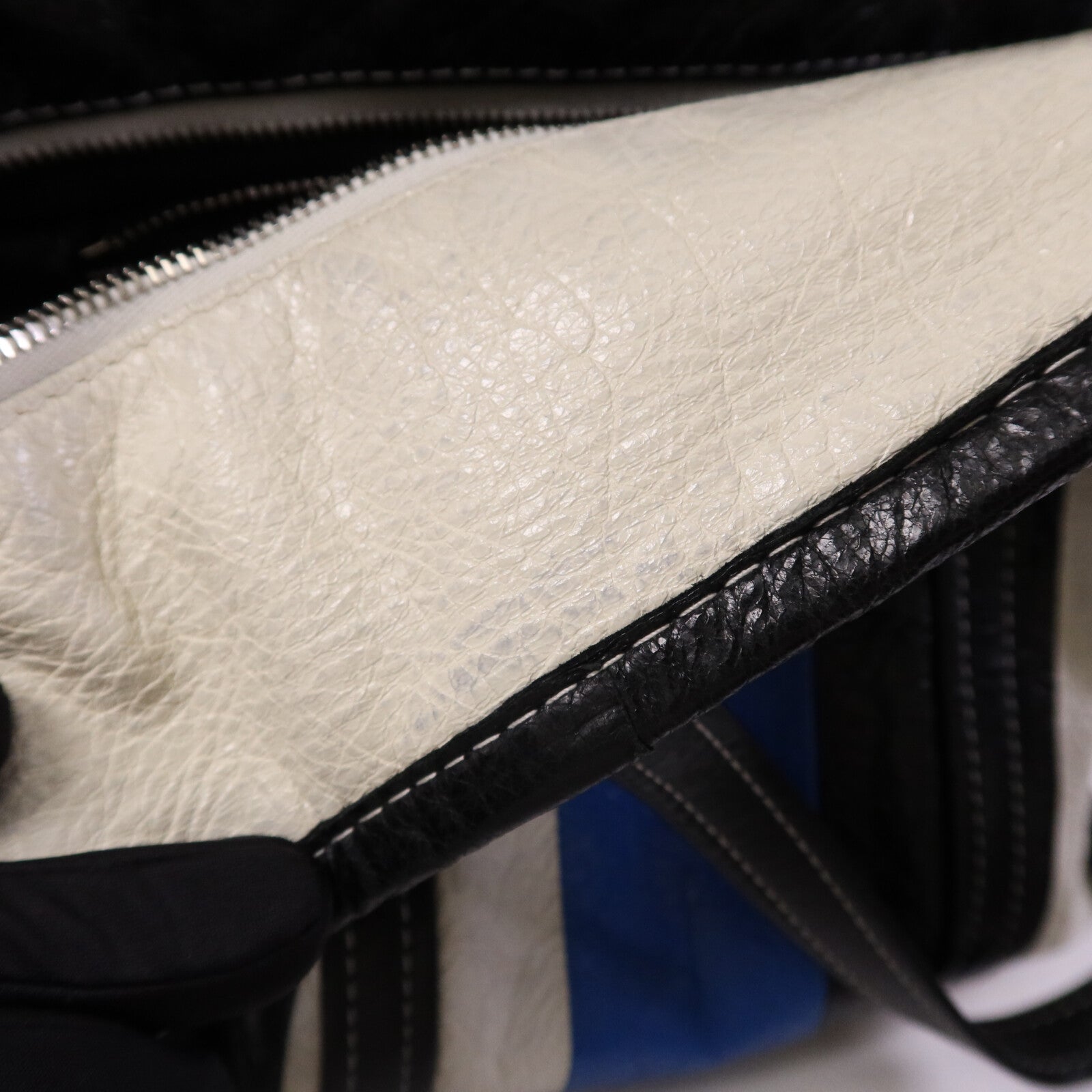 BALENCIAGA 牛皮皮革Bazaar Shopper銀扣手挽肩背兩用袋