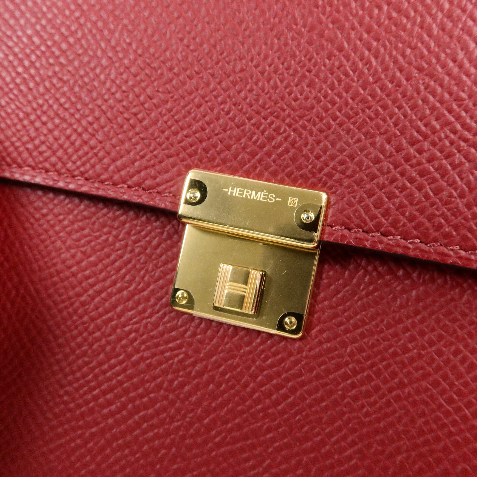 HERMES EpsomClic 16肩背袋Rouge Casaque