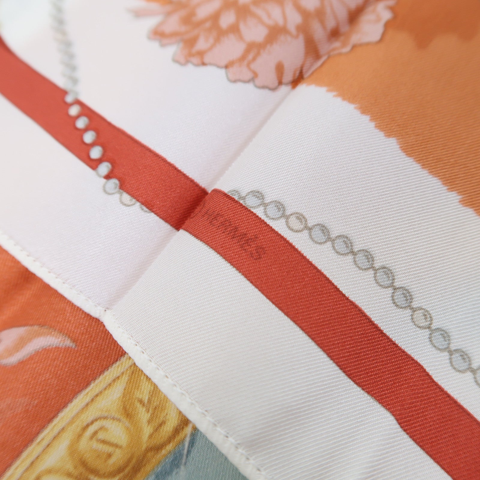 HERMES 絲質Scarf絲巾橙色