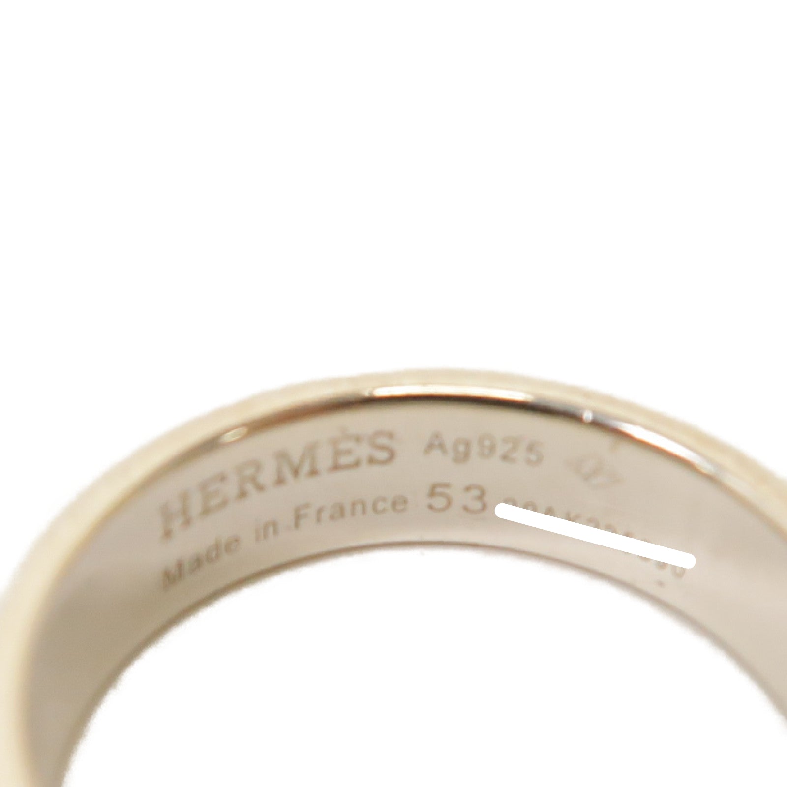 HERMES 925純銀Collier De Chien戒指Hermes#53/US#6.5