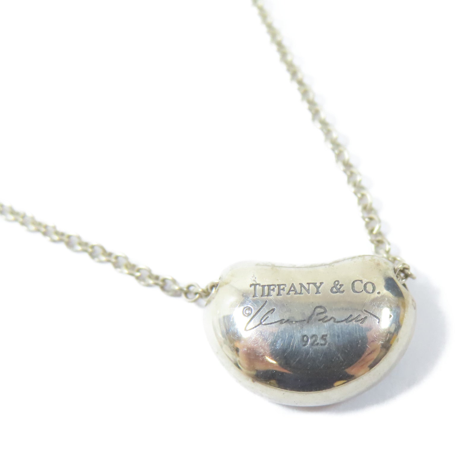 TIFFANY＆CO 925純銀Bean Necklace項鍊#42cm