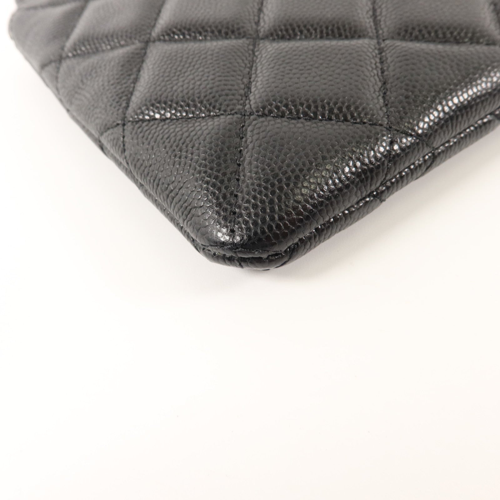 CHANEL 牛皮皮革Classic Zipped Pouch金扣小袋