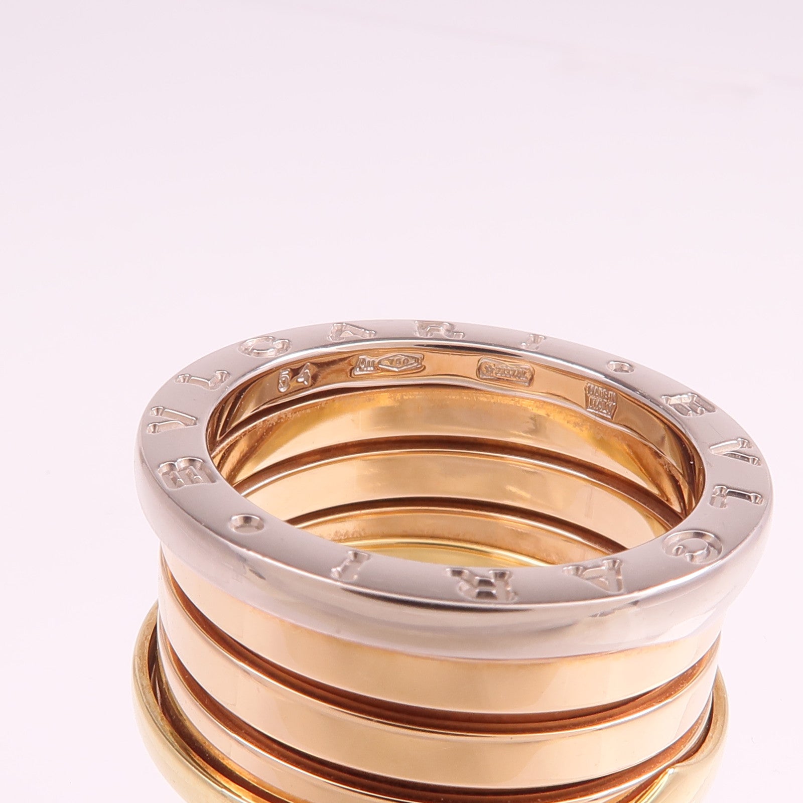 BVLGARI 18K黃金/白金/玫瑰金B-zero1戒指BVLGARI#54/US#6.5