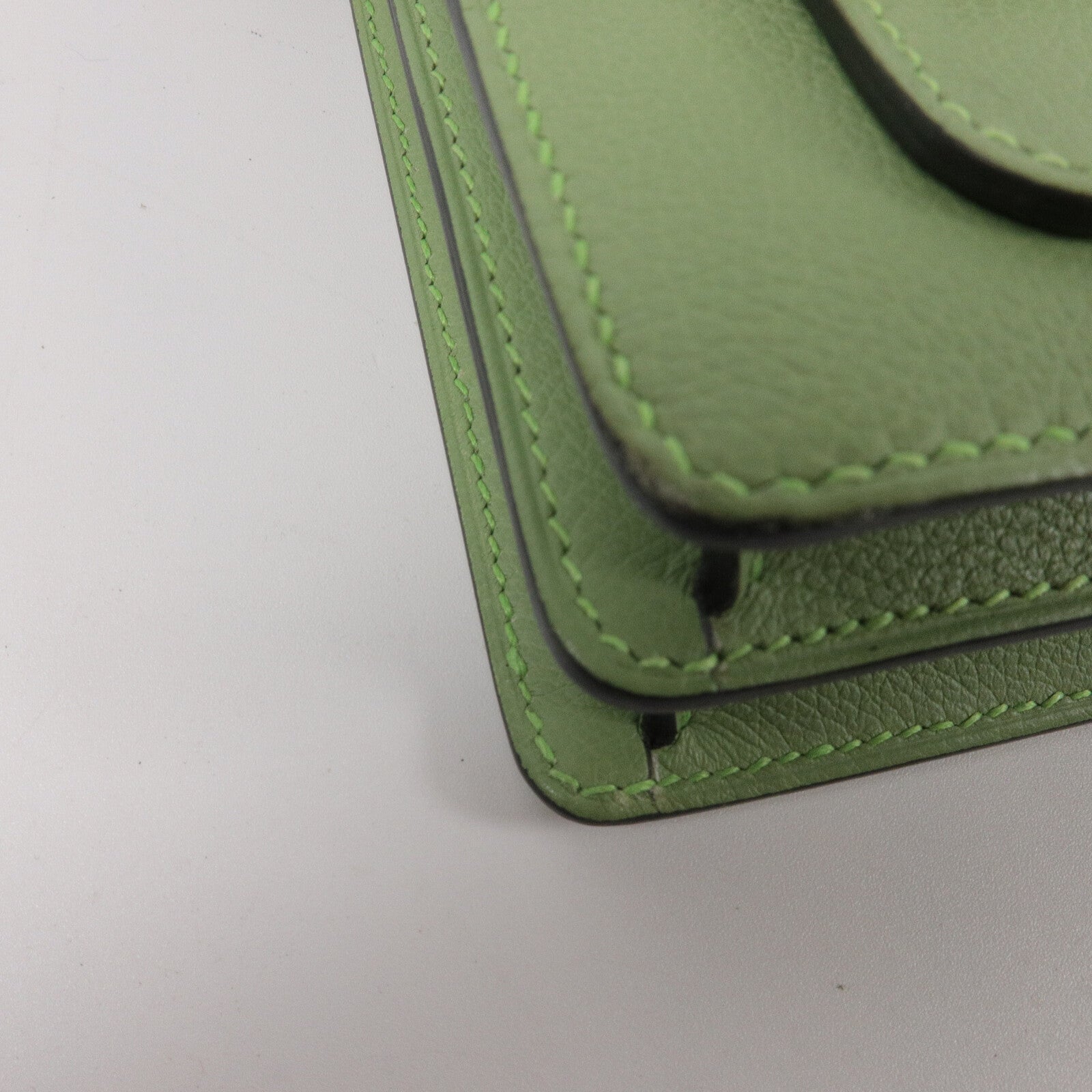 HERMES Evercolor皮革Mini Roulis肩背袋Vert Criguet