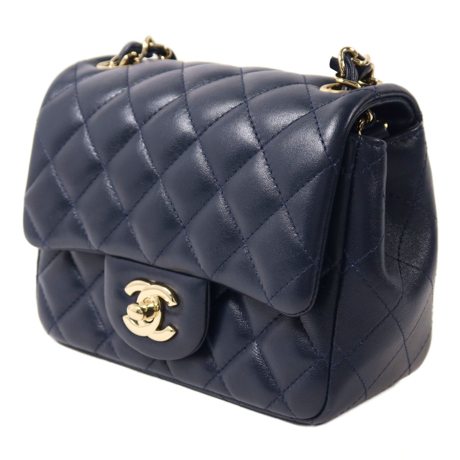 CHANEL 羊皮皮革Mini Classic 17鏈帶肩背袋