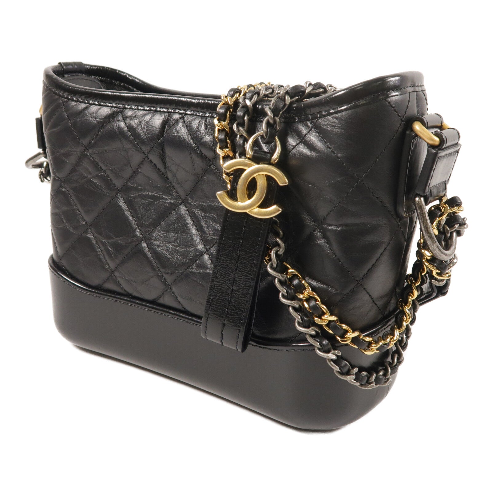 CHANEL 牛皮皮革Gabrielle Small鏈帶肩背袋