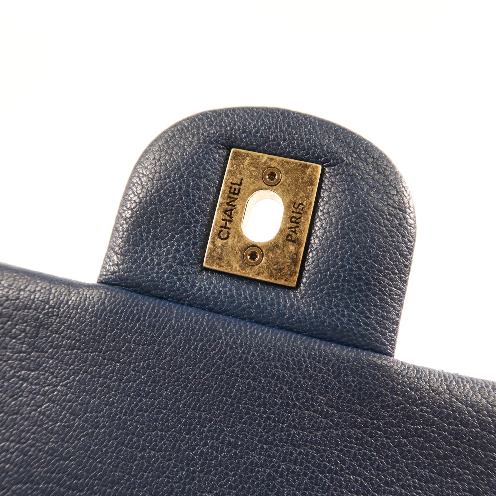 CHANEL 漆皮皮革Chain Shoulder金扣鏈帶肩背袋