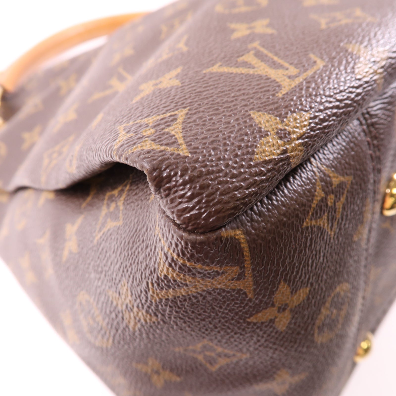 LOUIS VUITTON Monogram Artsy MM金扣肩背袋棕色