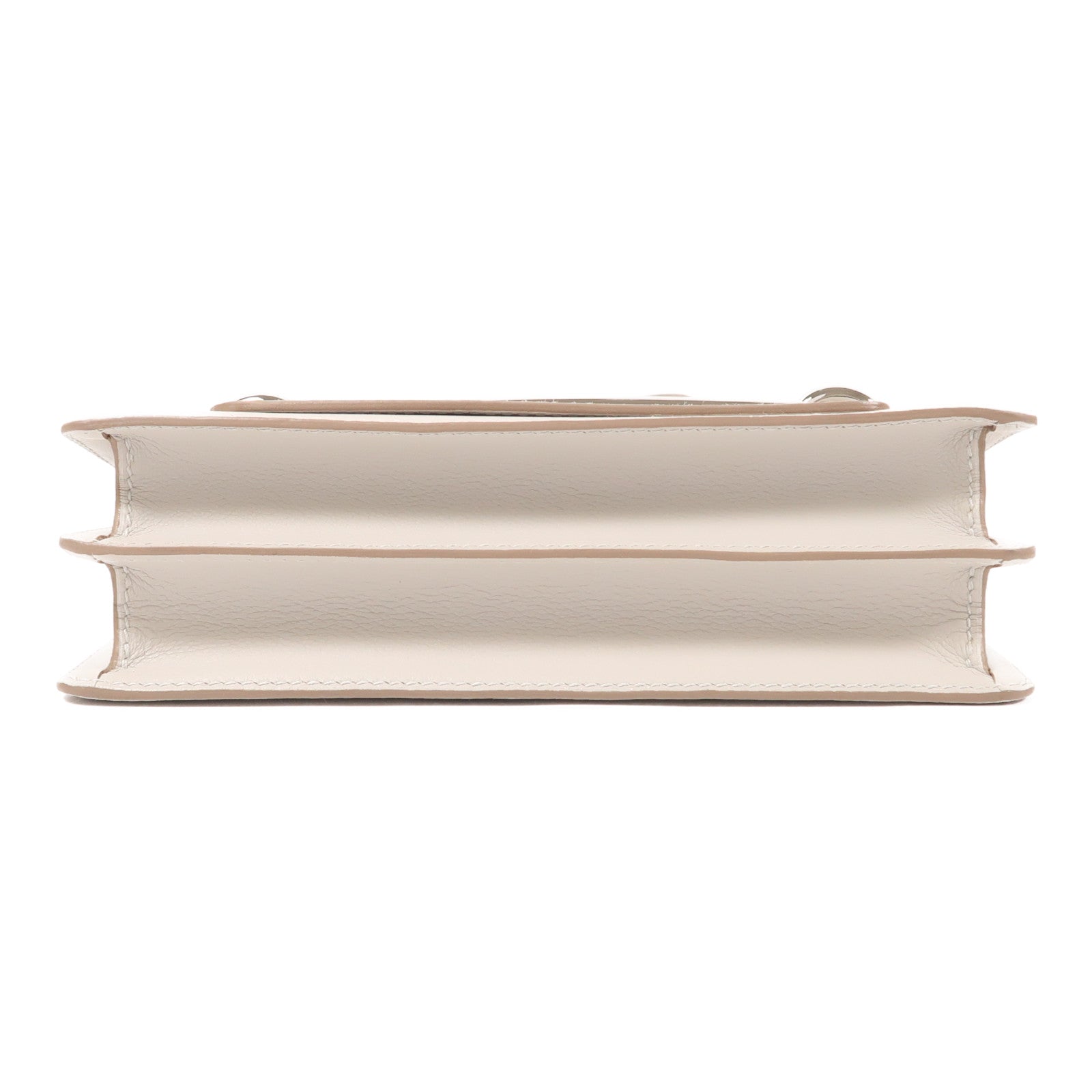 HERMES Evercolor皮革Roulis 23銀扣肩背袋80 Gris Perle